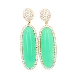 Chrysoprase Dangle Earrings
