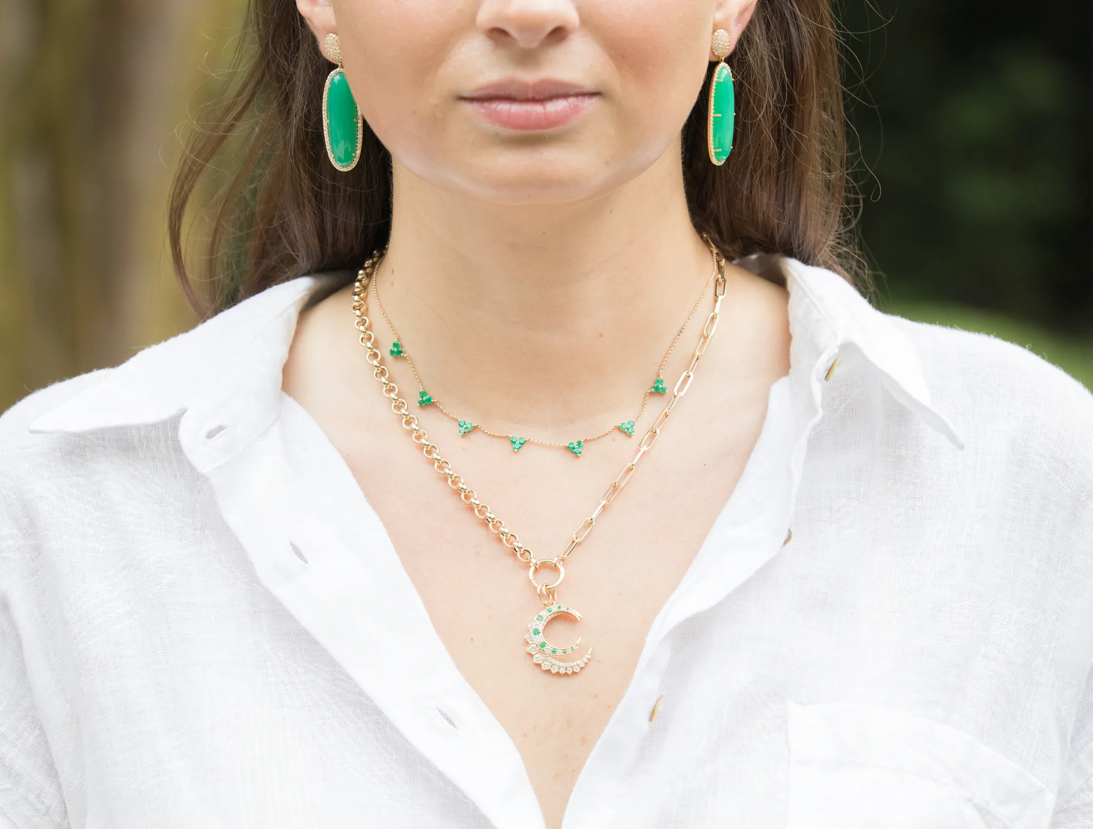 Chrysoprase Dangle Earrings