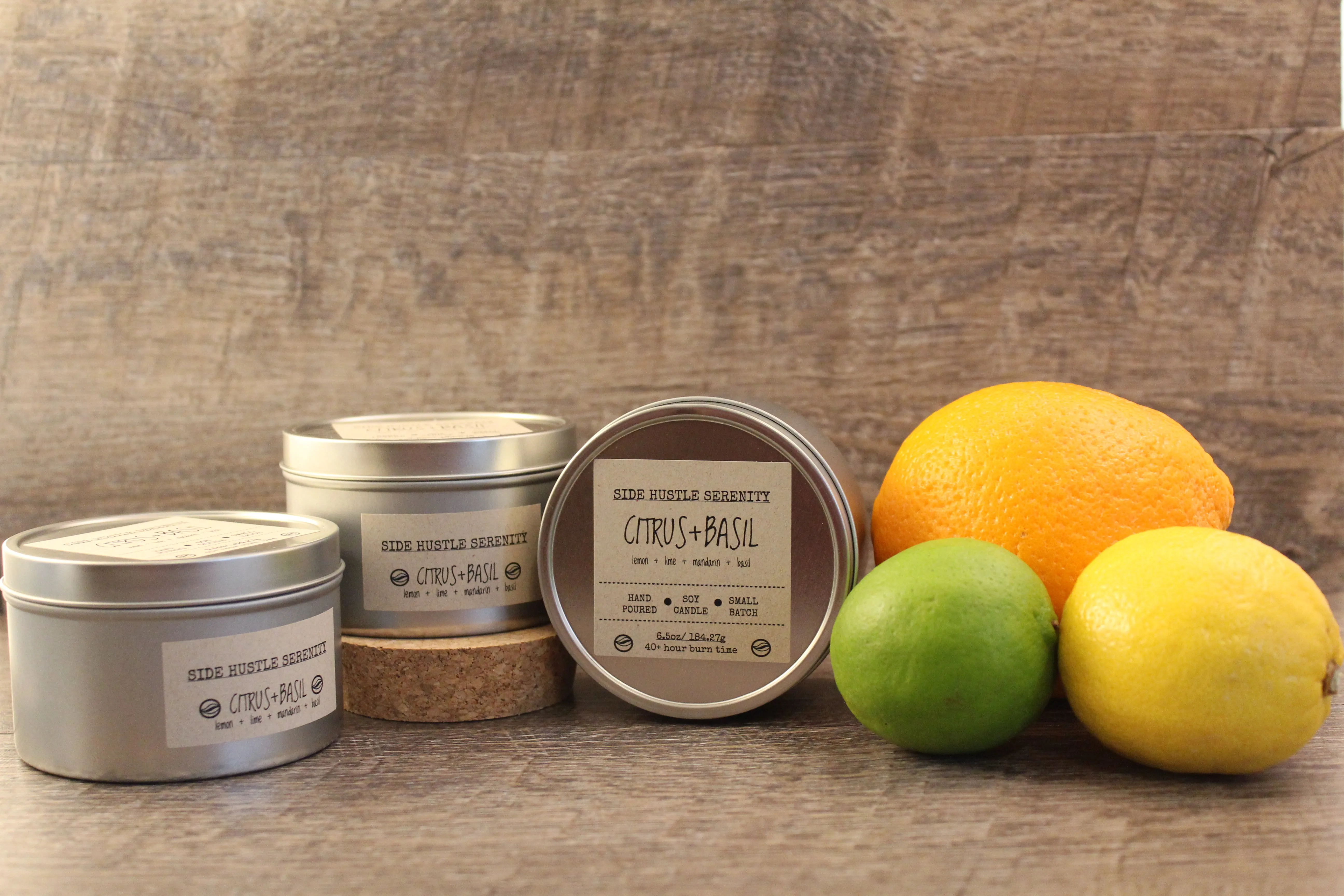 Citrus   Basil Scented Soy Candle | 15.5oz