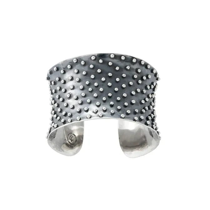 Classic Sterling Silver Estrella Beaded Cuff Bracelet