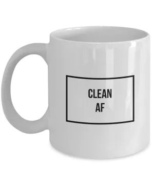 Clean AF Mug Narcotics Anonymous Gifts Addiction Recovery Coffee CUp