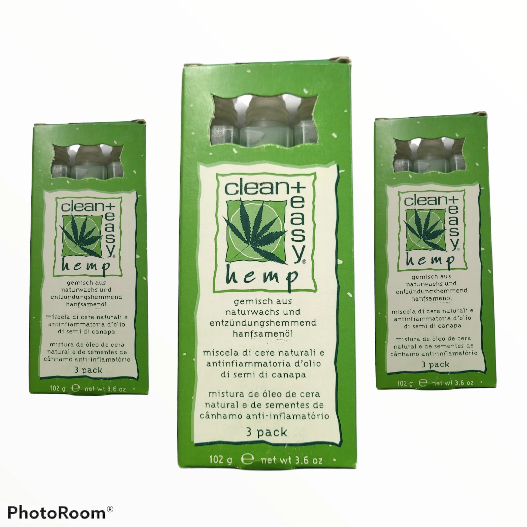 Clean & Easy Wax Medium Hemp Formula Refill - 3-packs 3.6oz
