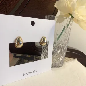 [Clip on]  Simple Bold Teardrop Stud earrings