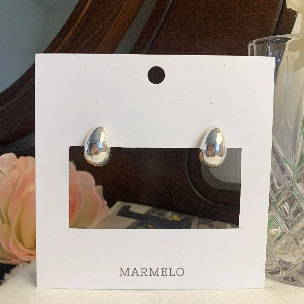 [Clip on]  Simple Bold Teardrop Stud earrings