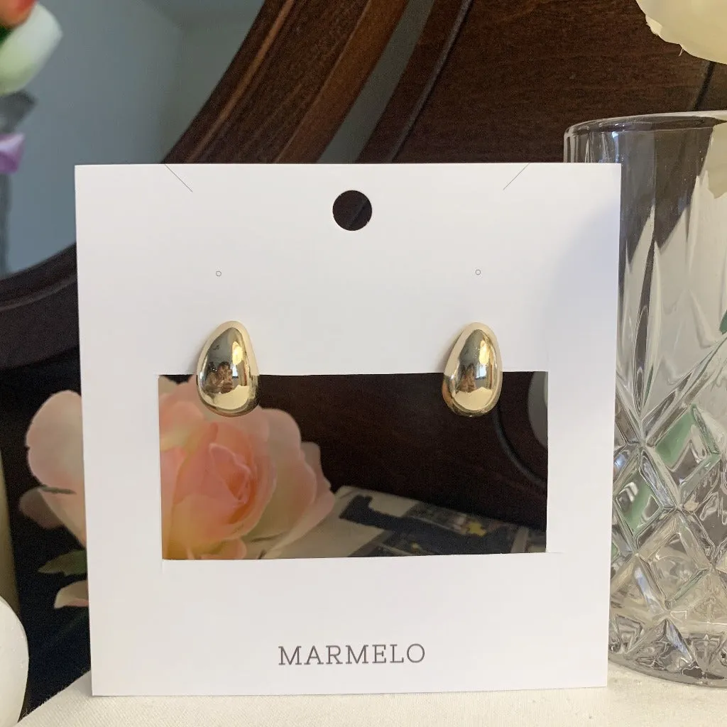 [Clip on]  Simple Bold Teardrop Stud earrings