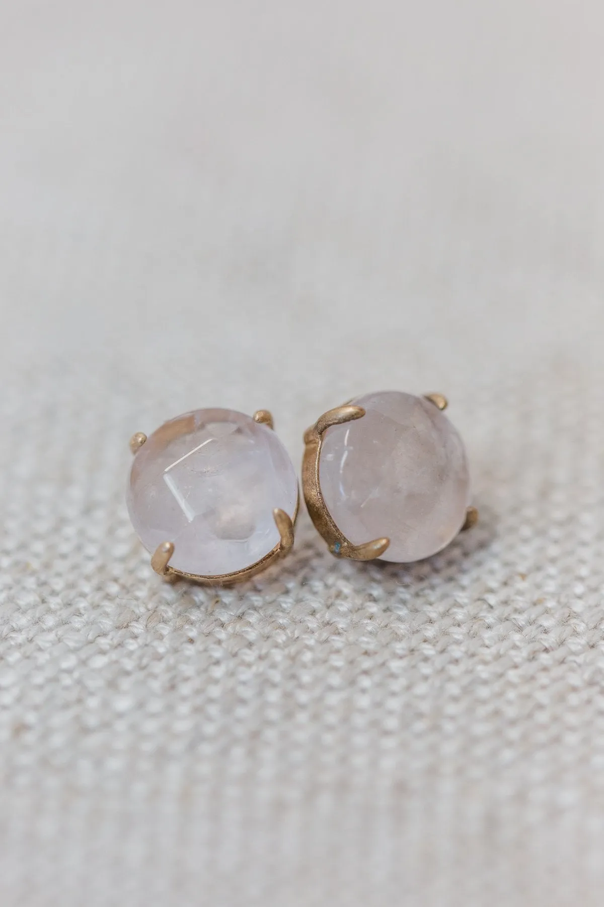 Cloudy Stone Earrings- Gold