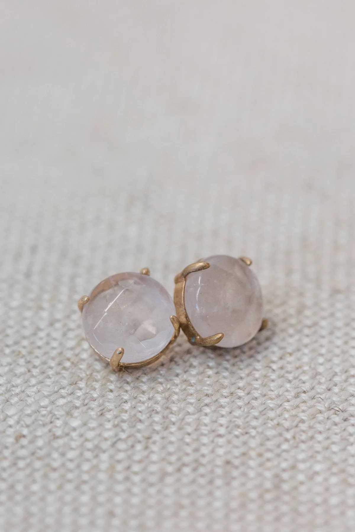 Cloudy Stone Earrings- Gold