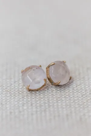 Cloudy Stone Earrings- Gold