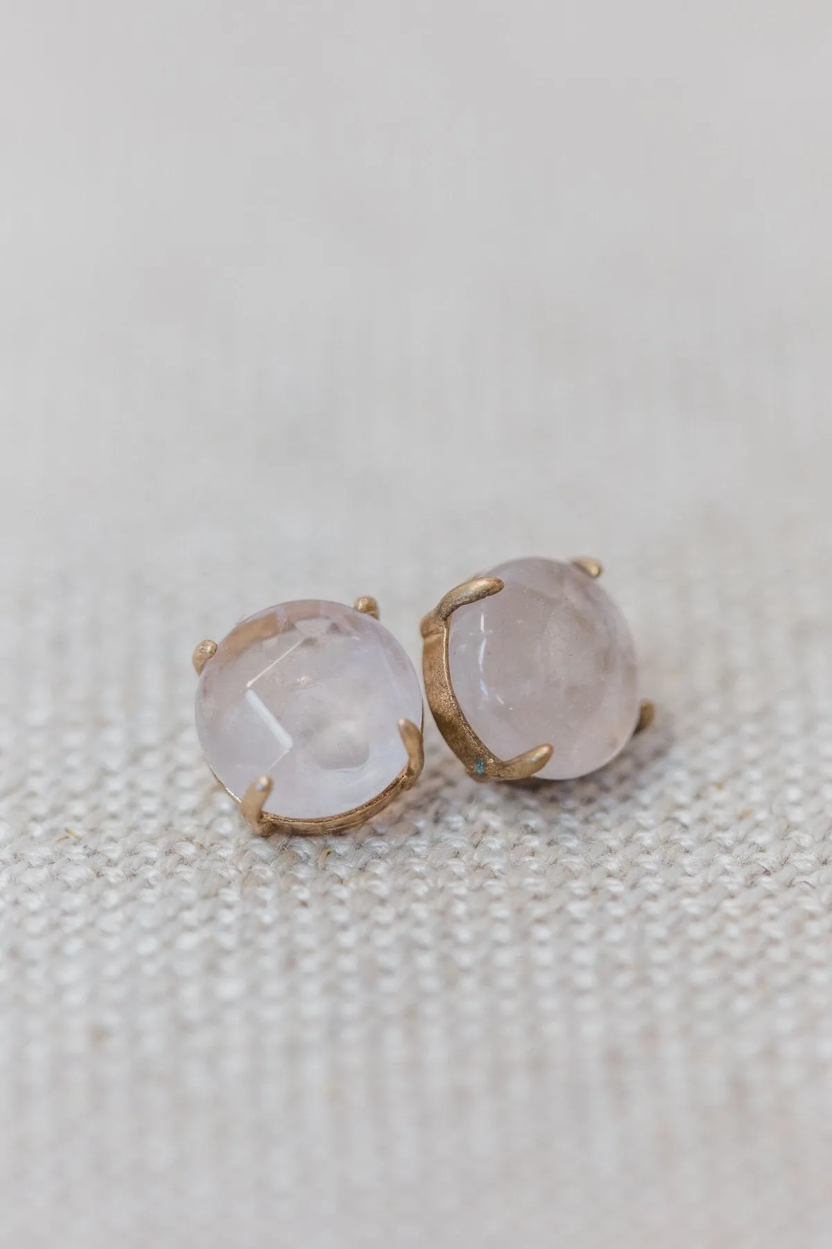 Cloudy Stone Earrings- Gold