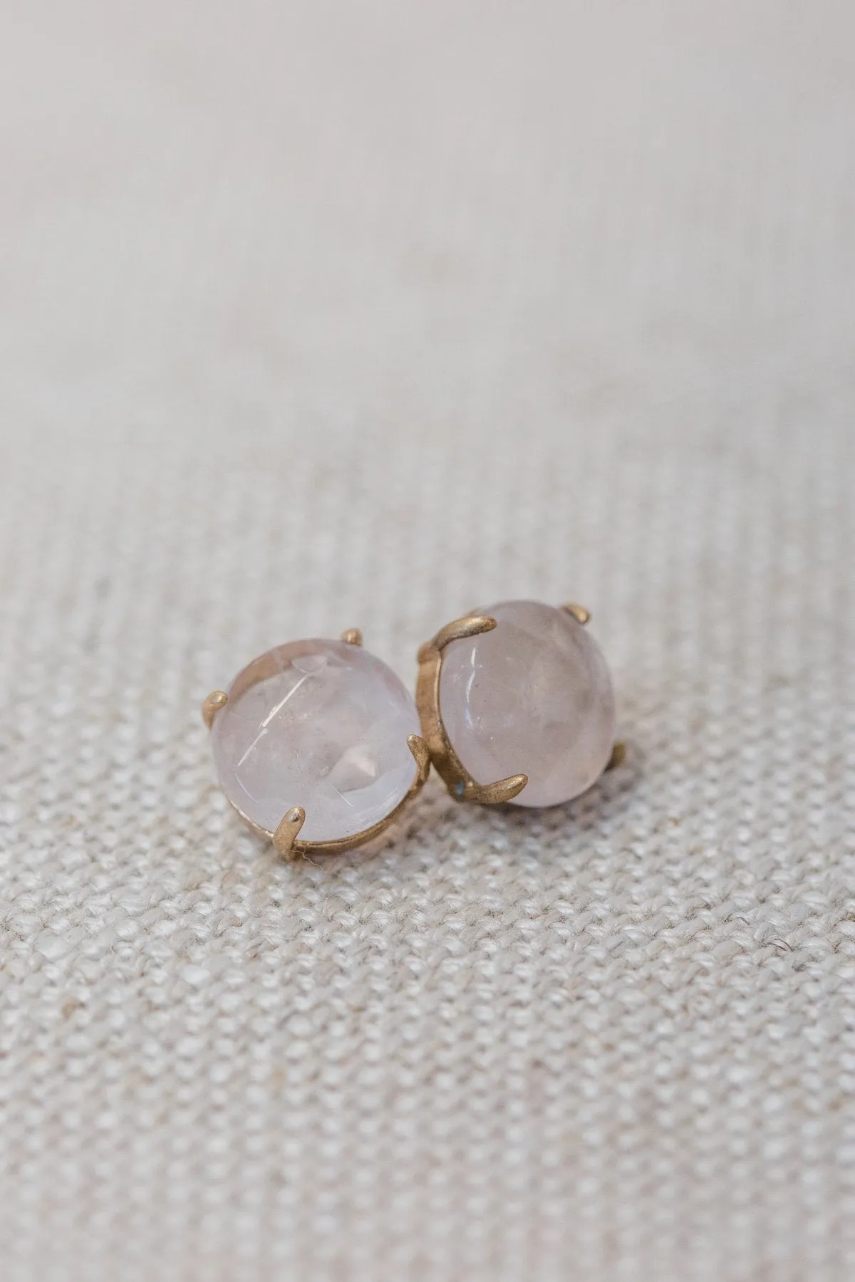 Cloudy Stone Earrings- Gold