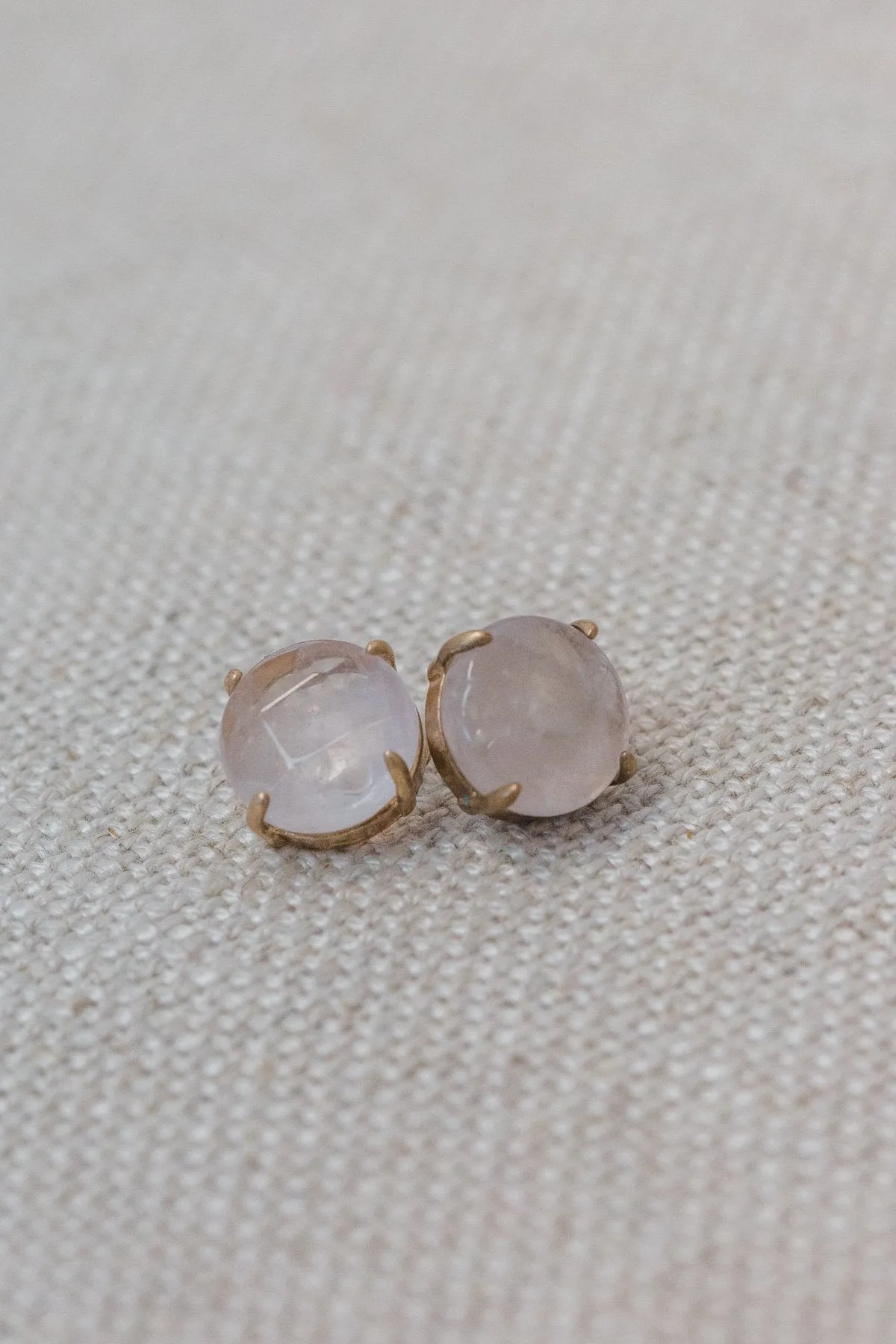 Cloudy Stone Earrings- Gold