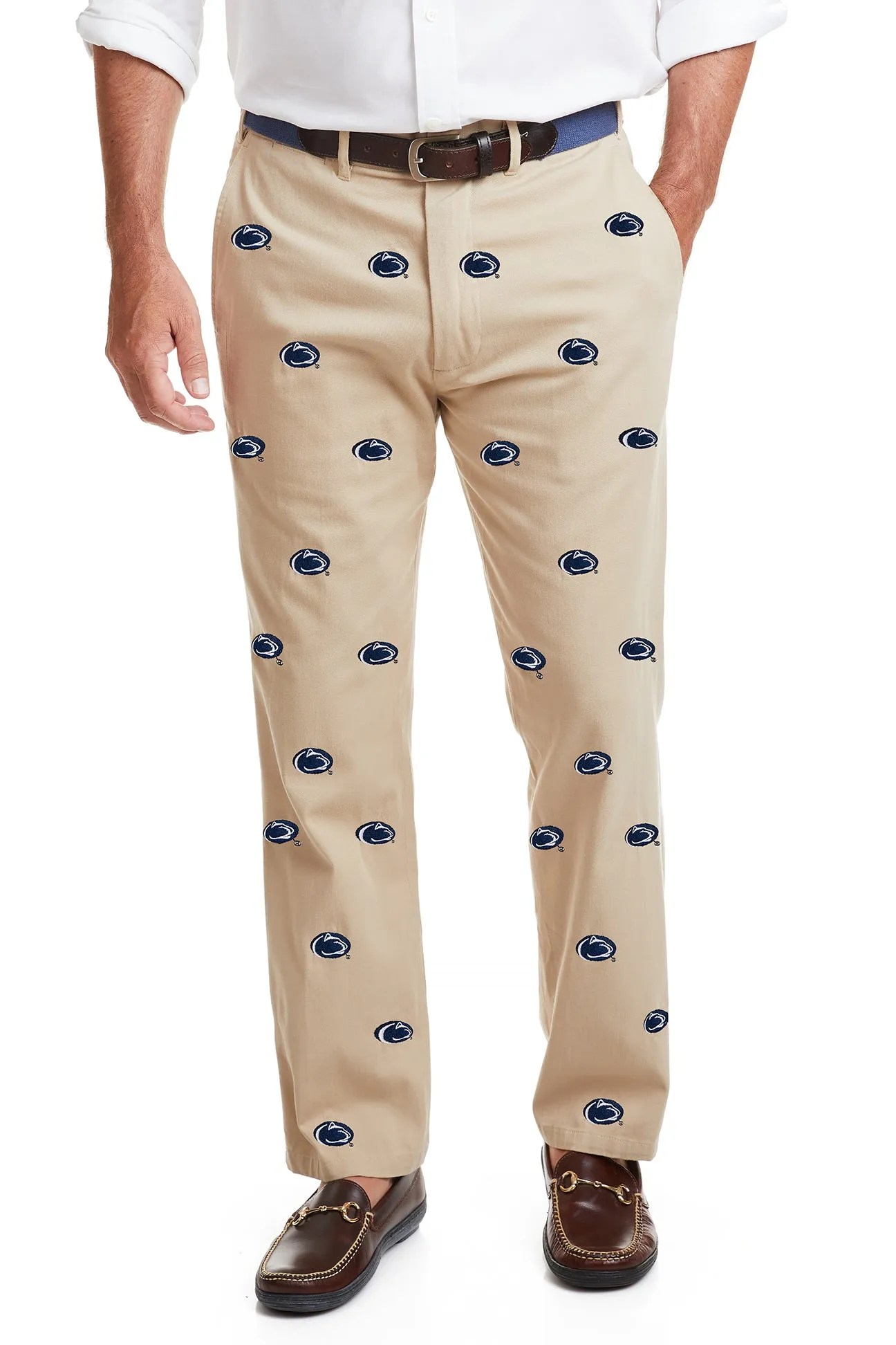 Collegiate Stretch Twill Pant Khaki with Penn State