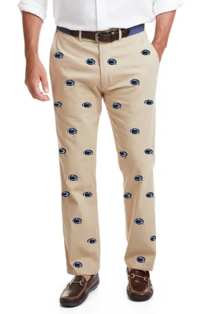 Collegiate Stretch Twill Pant Khaki with Penn State