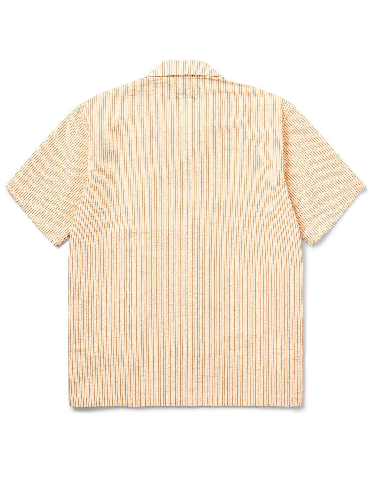 Contentment. Relaxed Seersucker Orange Shirt