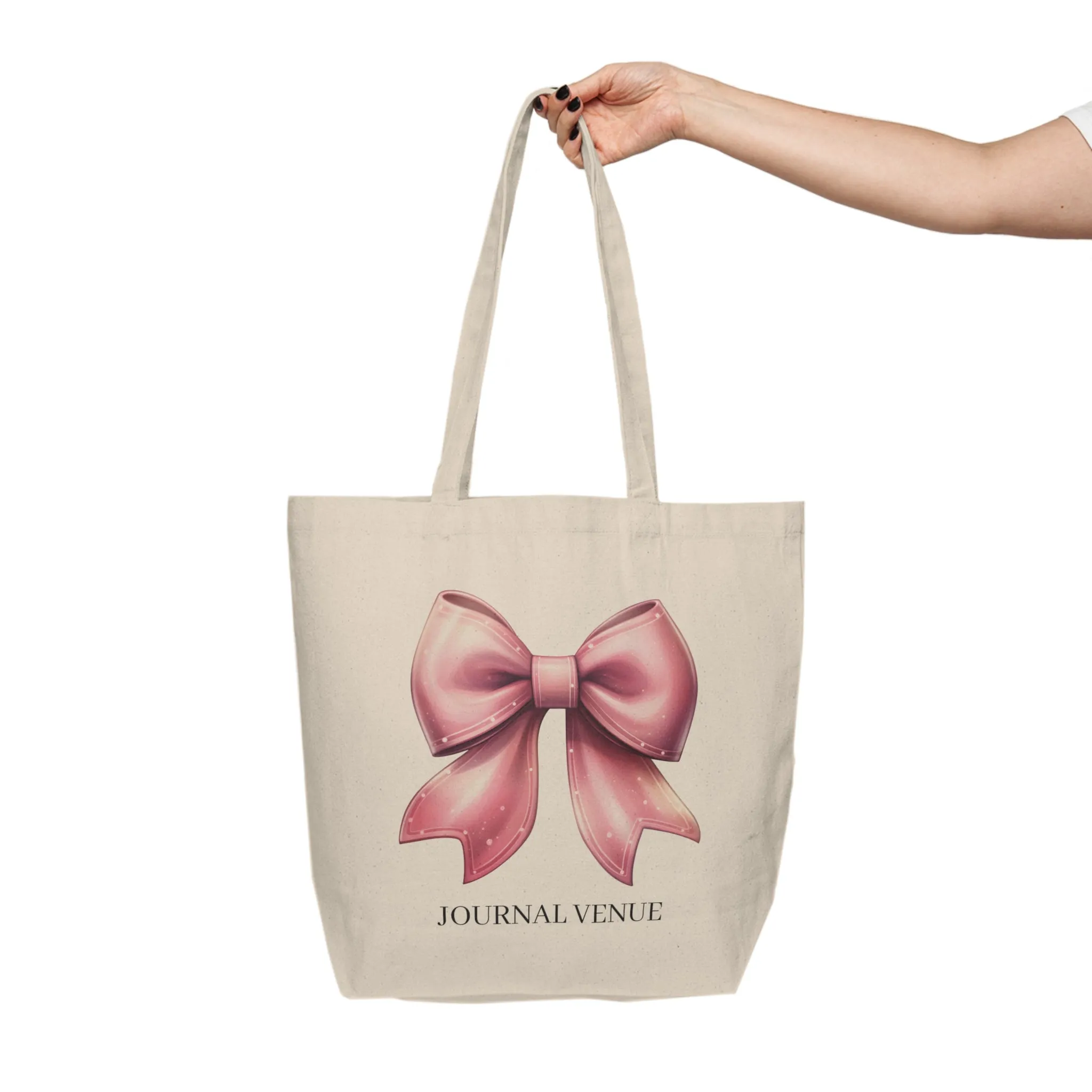 Coquette Pink Bow Shopping Tote Bag