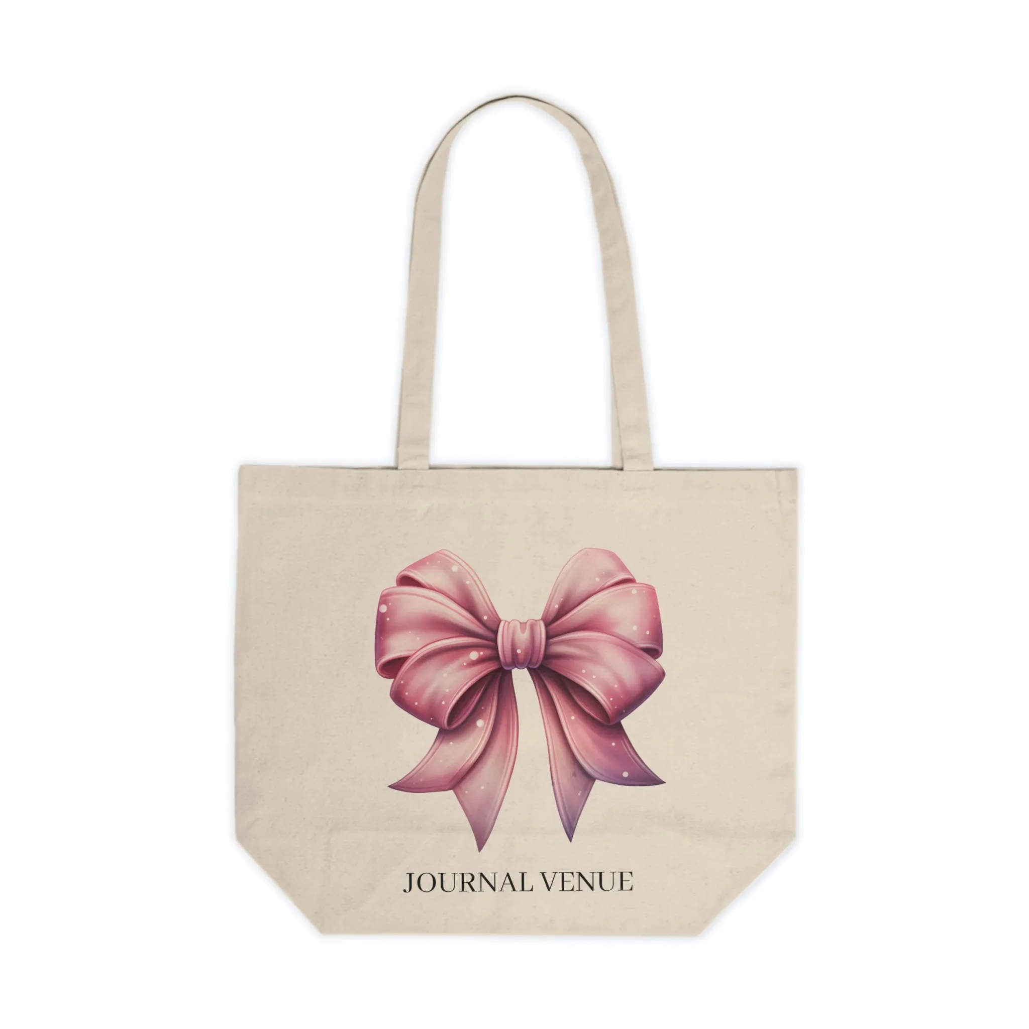 Coquette Pink Girly Bow Shopping Tote Bag