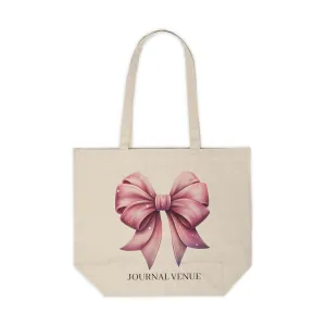 Coquette Pink Girly Bow Shopping Tote Bag