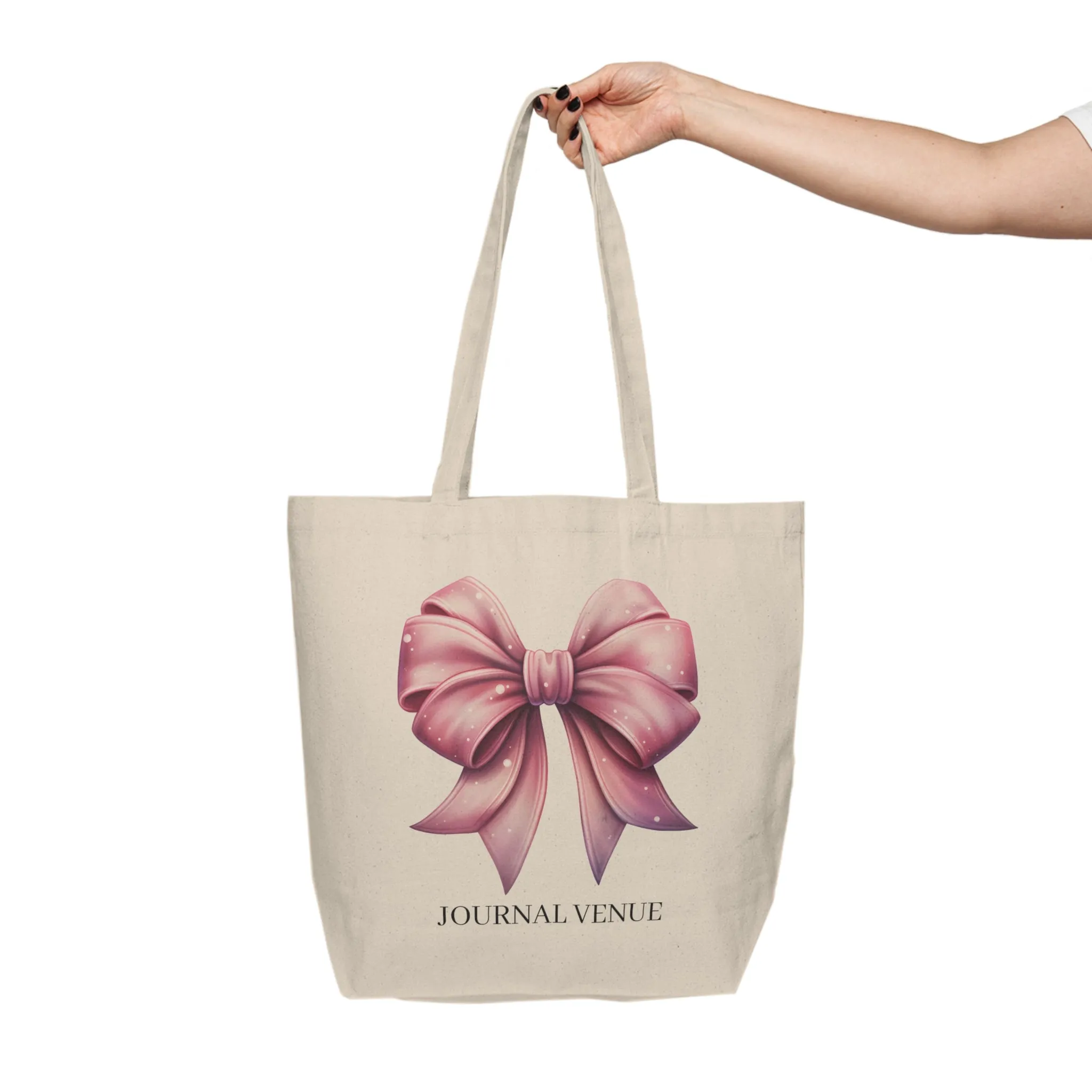 Coquette Pink Girly Bow Shopping Tote Bag