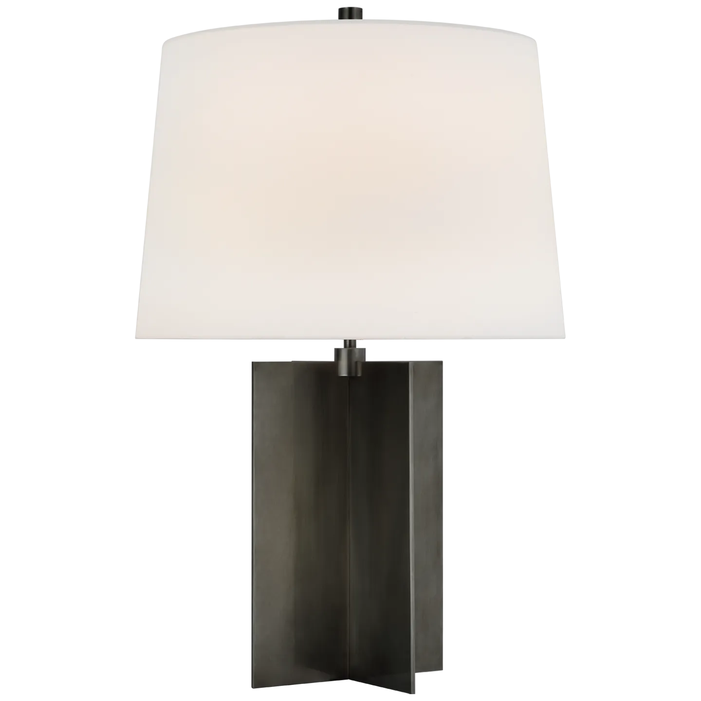 Costes Medium Table Lamp in Bronze with Linen Shade