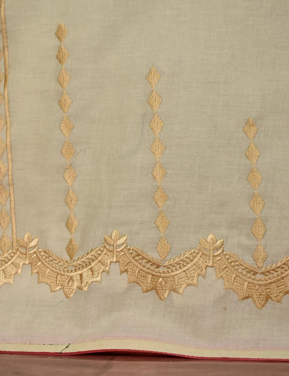 Cotton Embroidered Kurti - Springfield (T20-023-Cream)