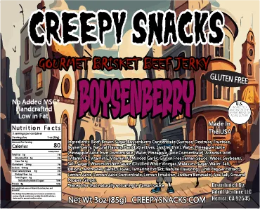 Creepy Snacks Boysenberry Beef Jerky
