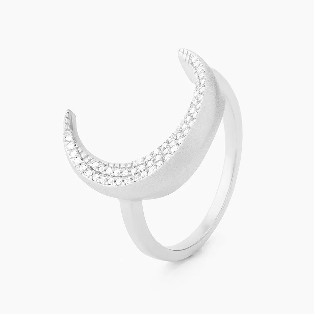 Crescent Moon Statement Ring