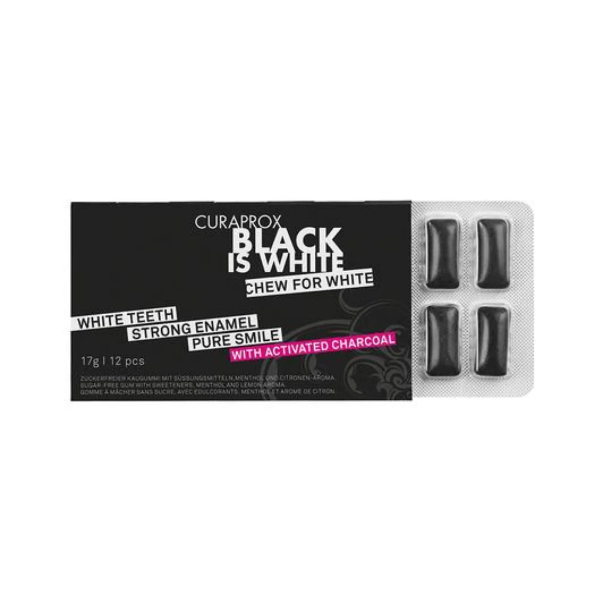 Curaprox Black is White Chewing Gum Single