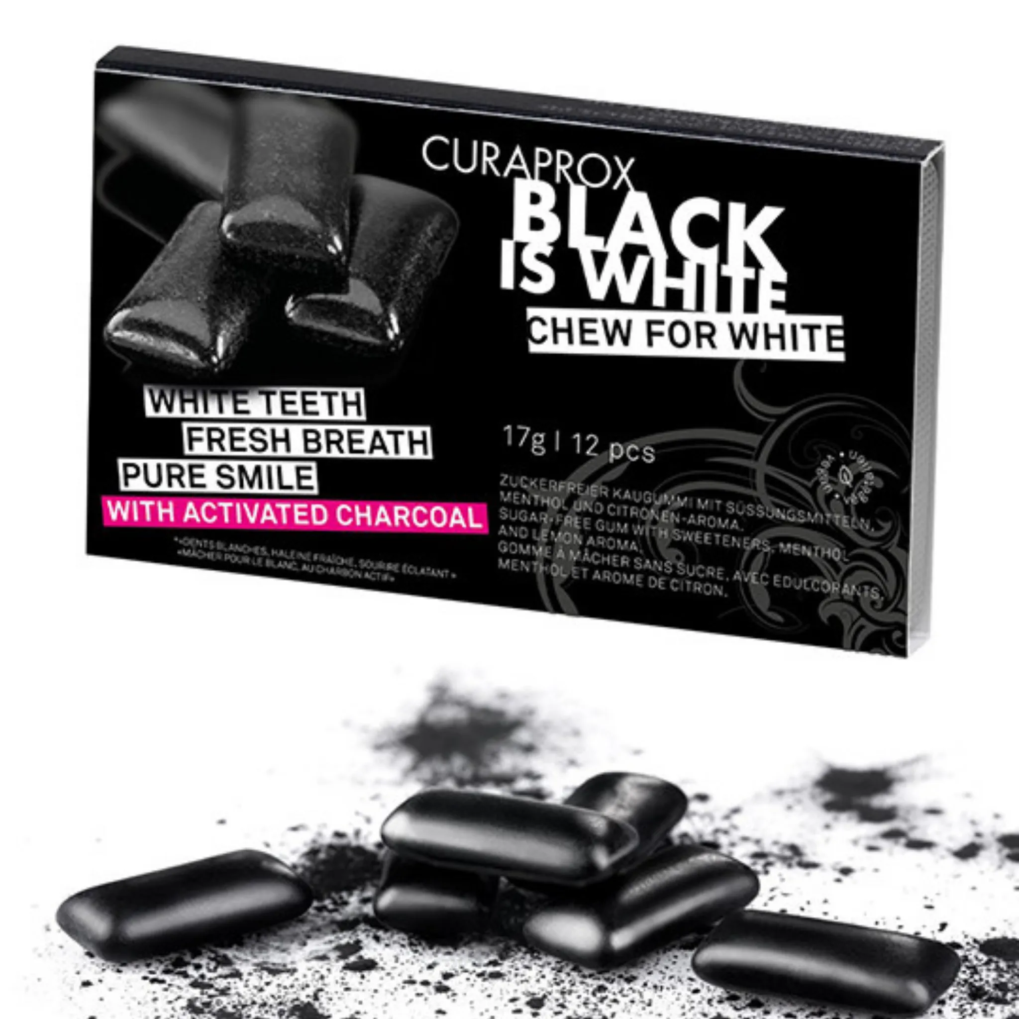 Curaprox Black is White Chewing Gum Single