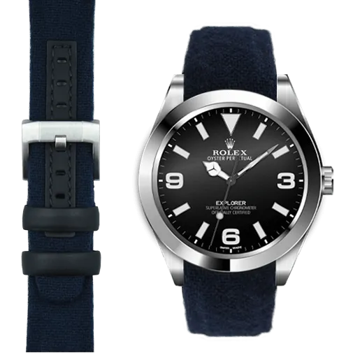 Curved End Nylon Strap for Rolex Explorer I with Tang Buckle