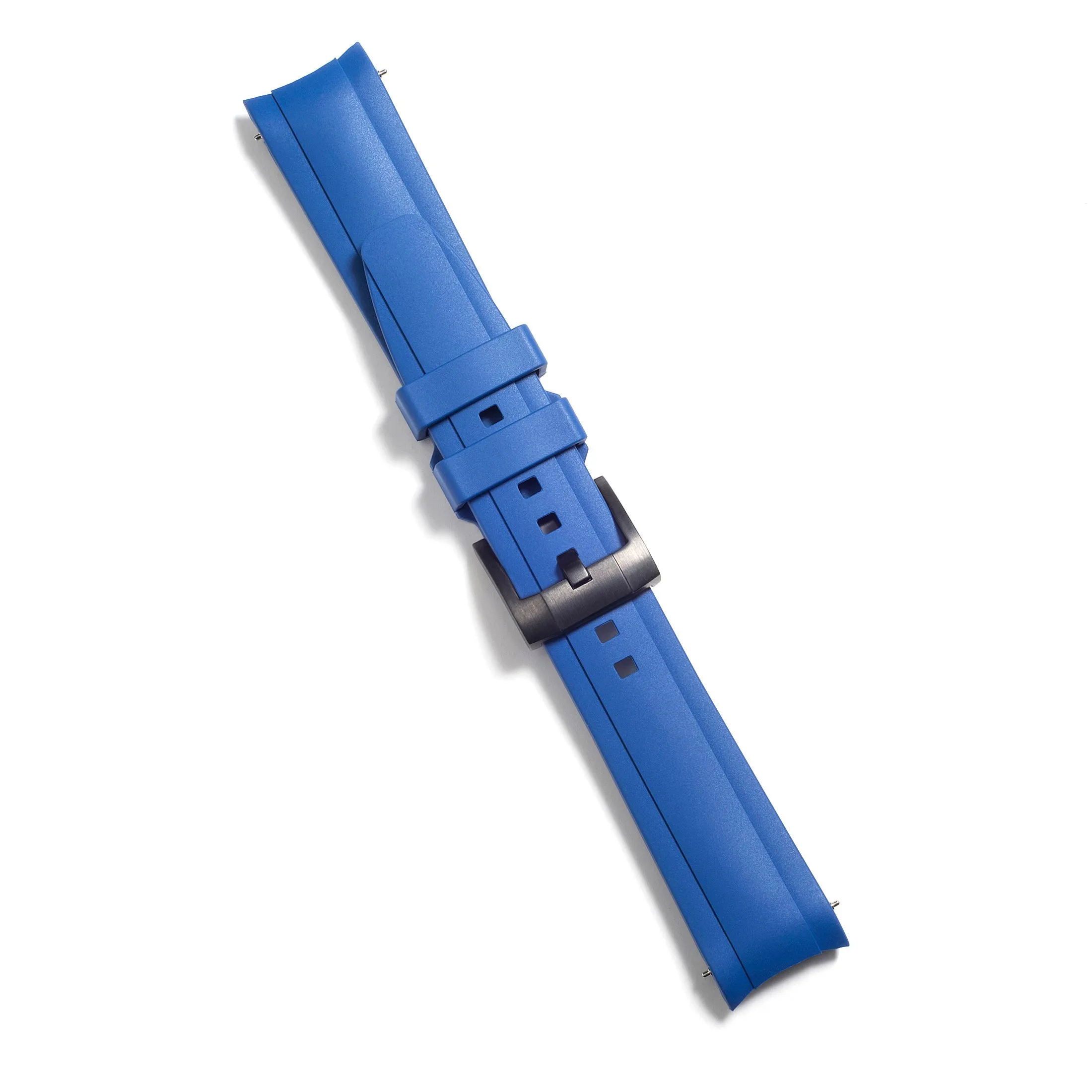 Curved End Rubber Strap for Rolex Explorer I with Tang Buckle