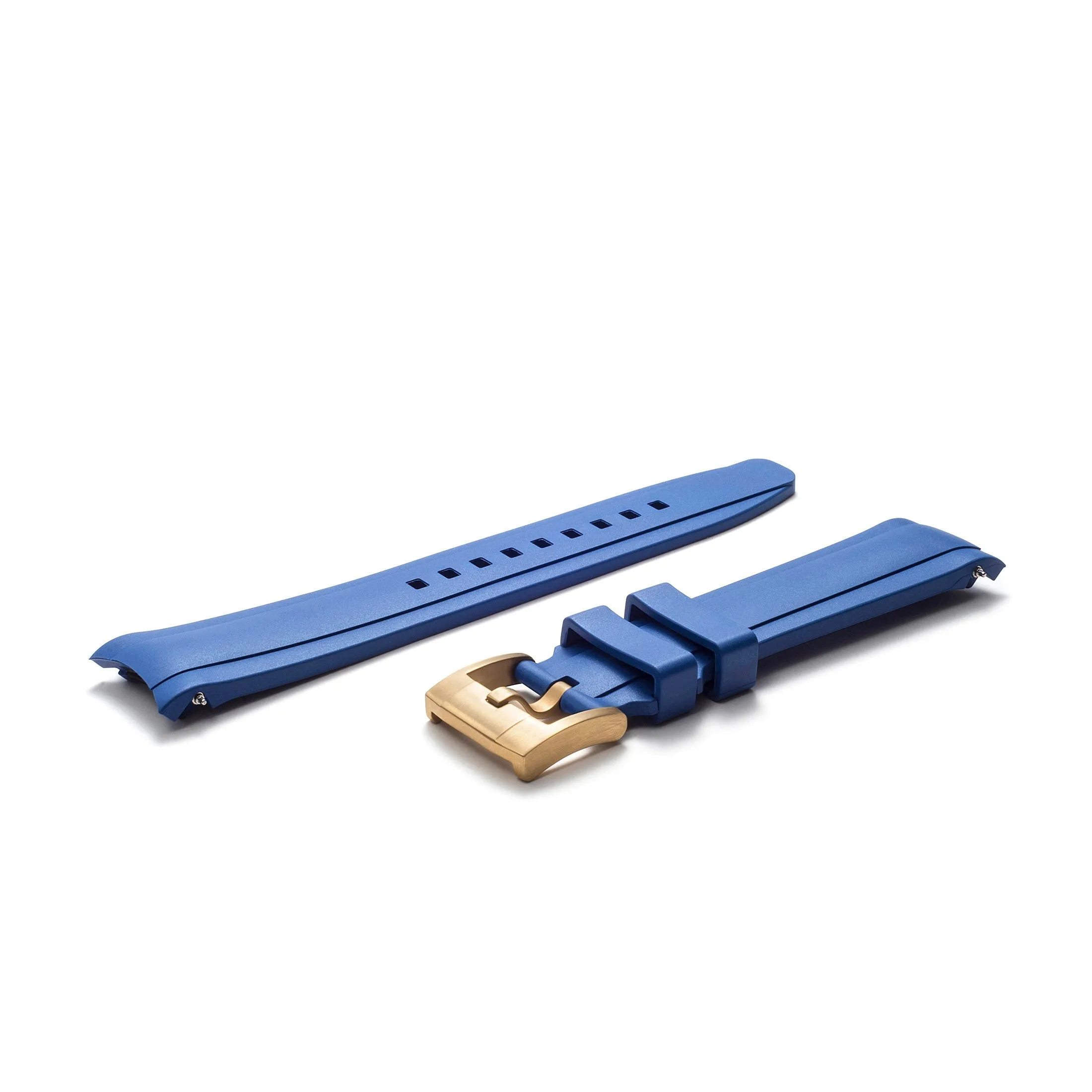 Curved End Rubber Strap for Rolex Explorer II with Tang Buckle