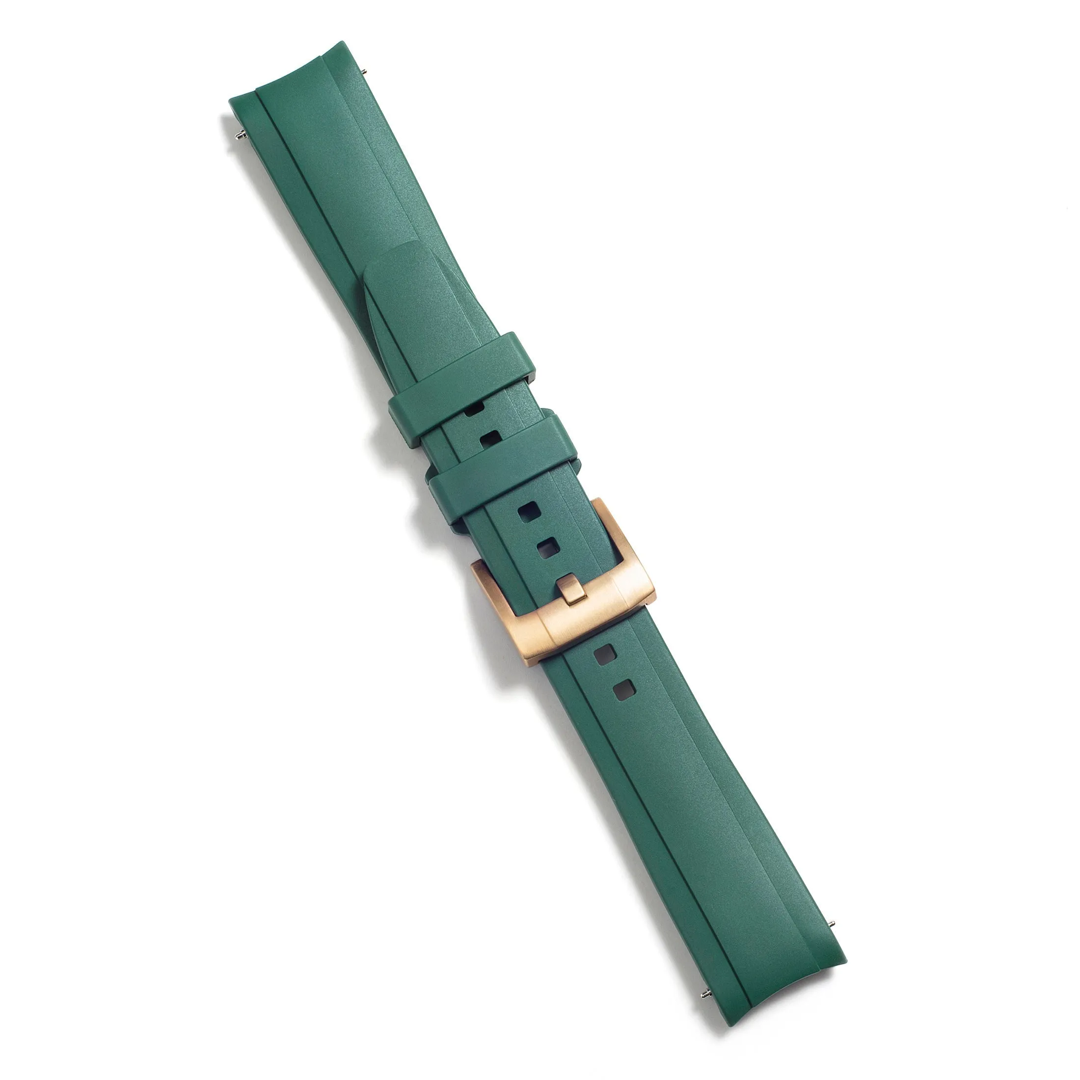 Curved End Rubber Strap for Rolex Explorer II with Tang Buckle