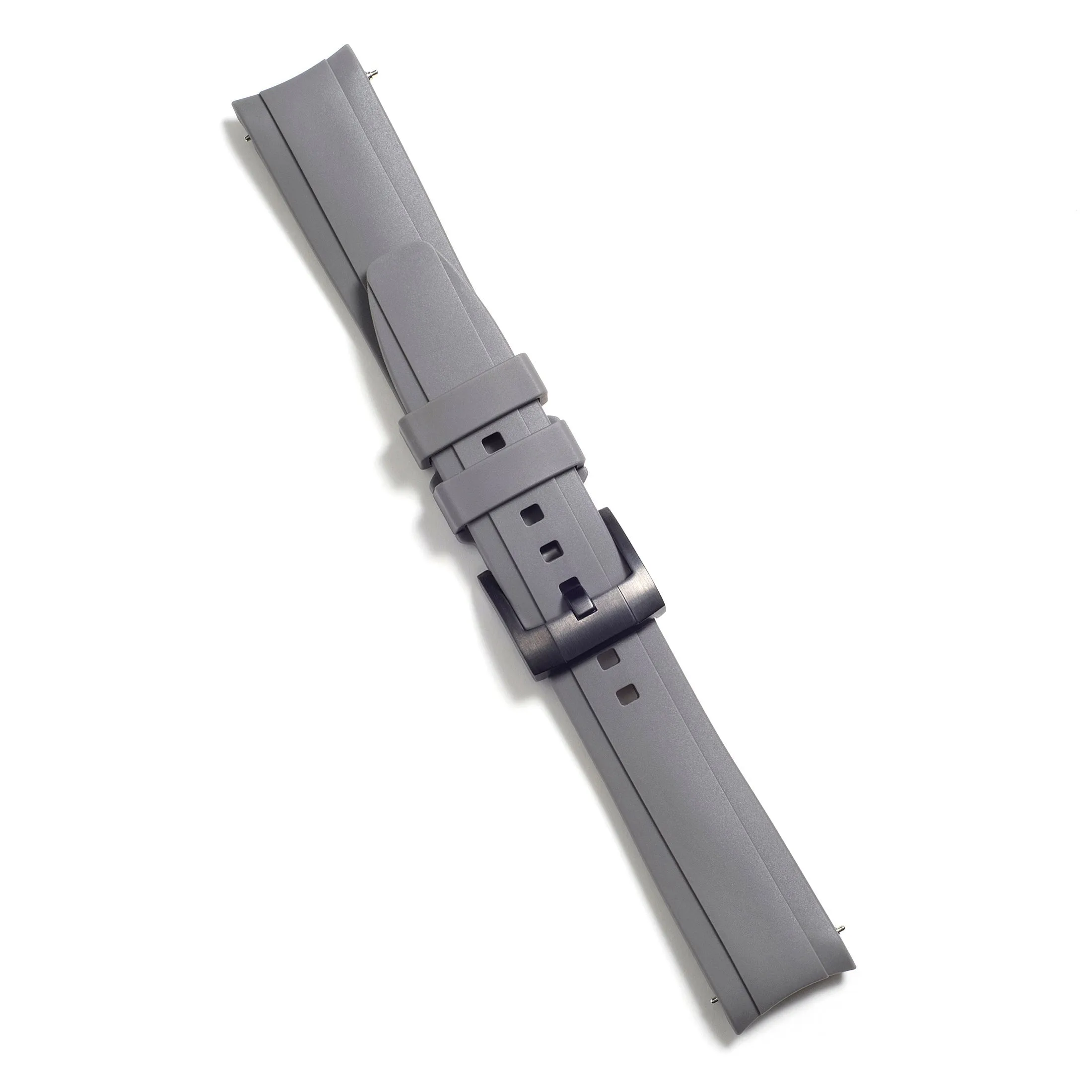 Curved End Rubber Strap for Rolex Explorer II with Tang Buckle
