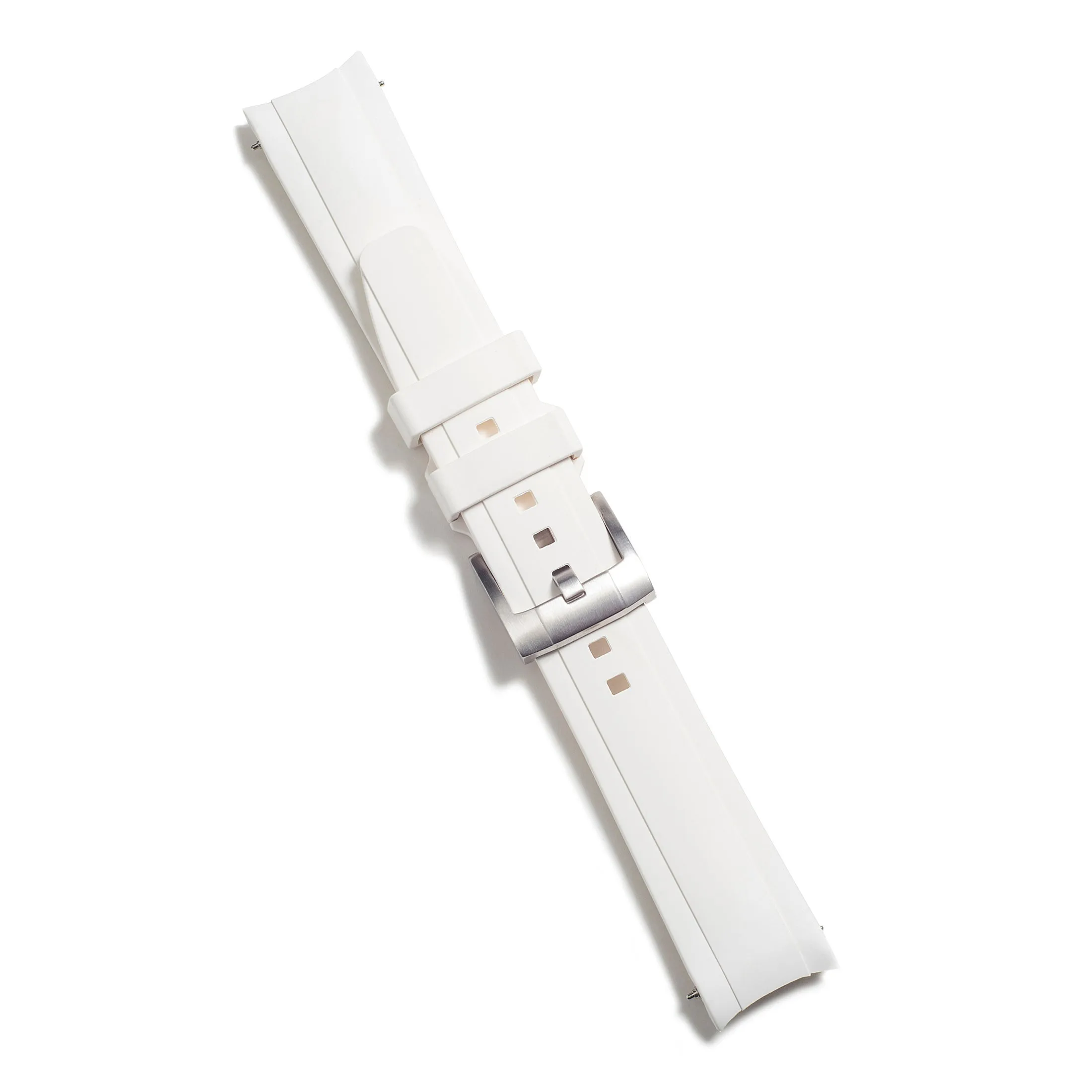 Curved End Rubber Strap for Rolex Explorer II with Tang Buckle