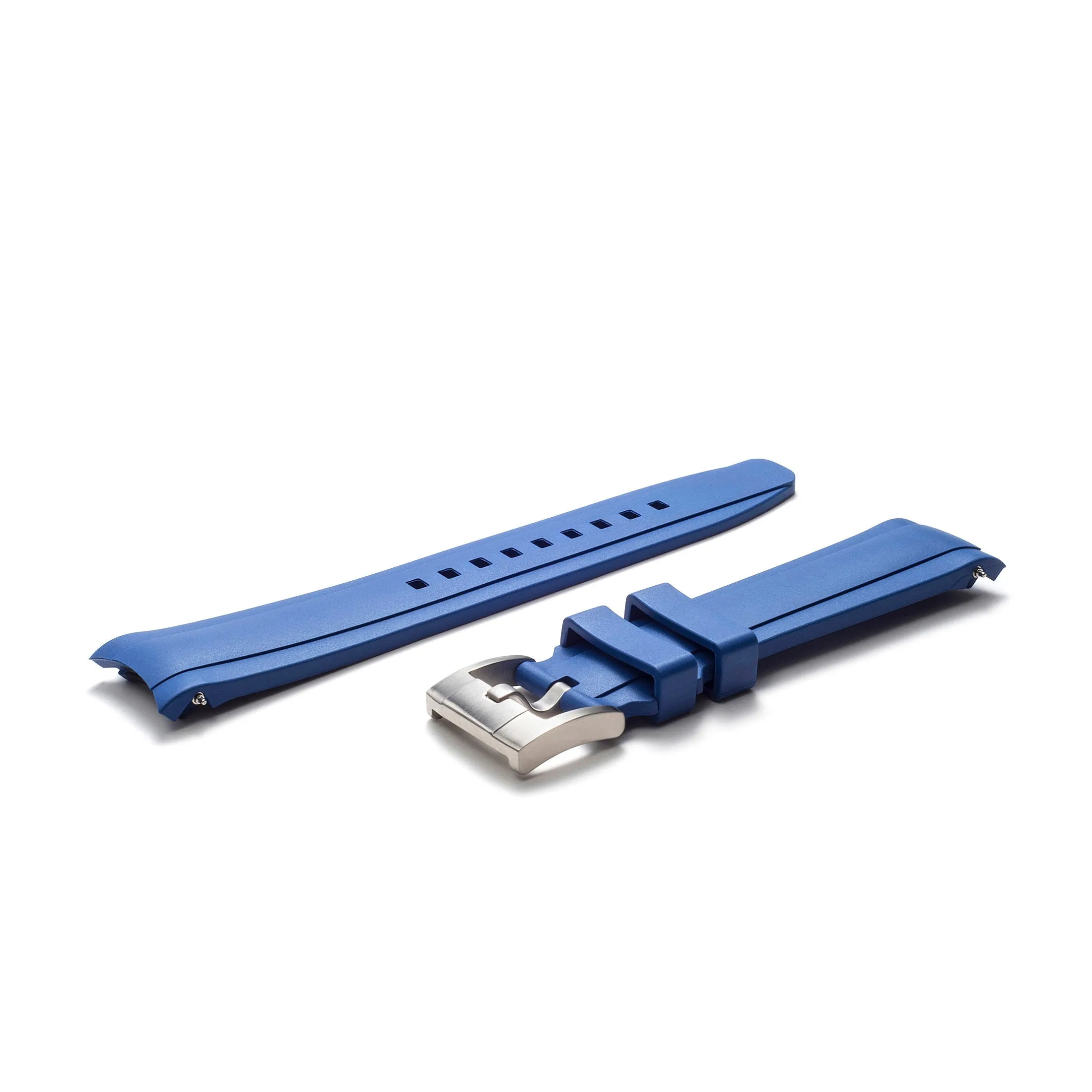 Curved End Rubber Strap for Rolex Explorer II with Tang Buckle