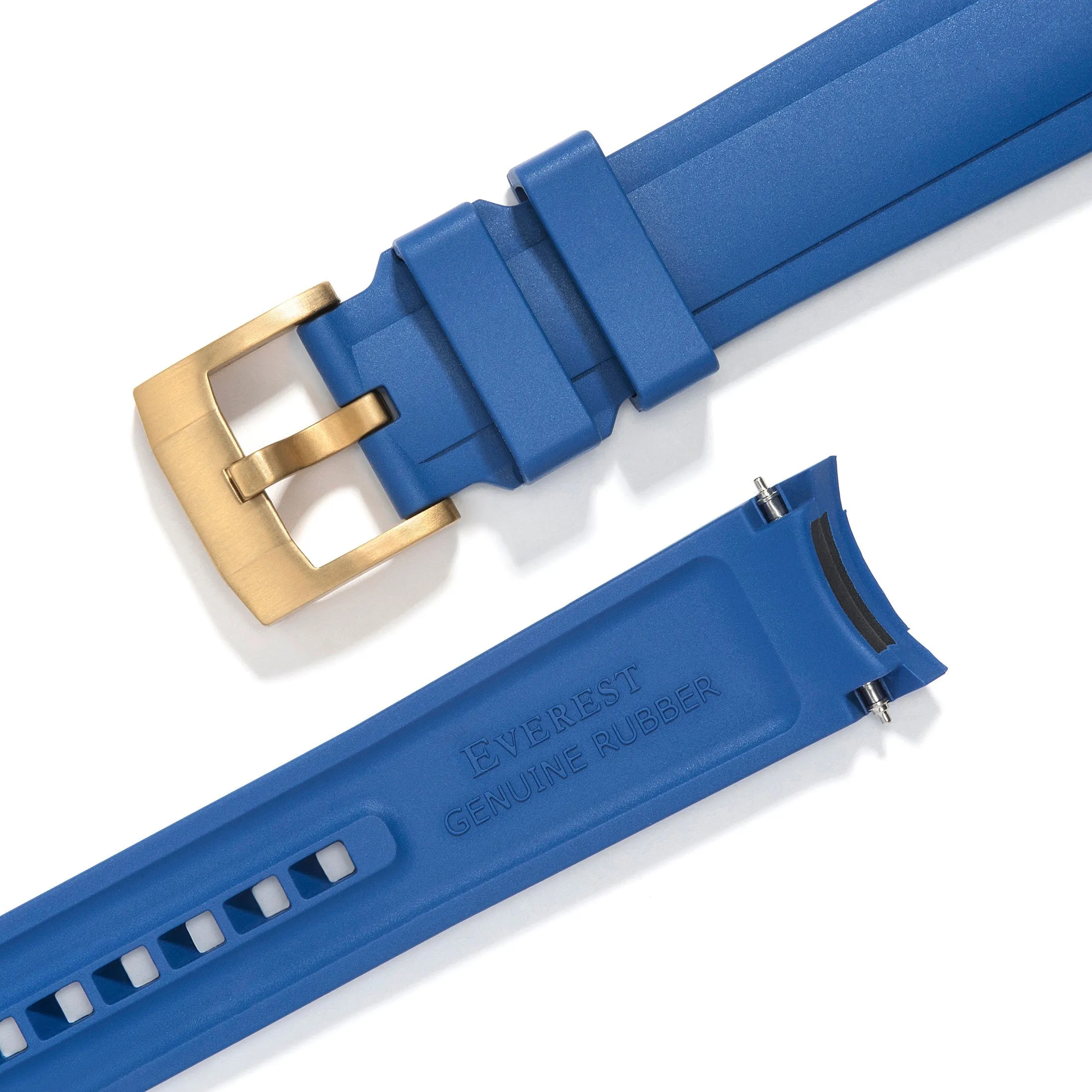 Curved End Rubber Strap for Rolex Explorer II with Tang Buckle