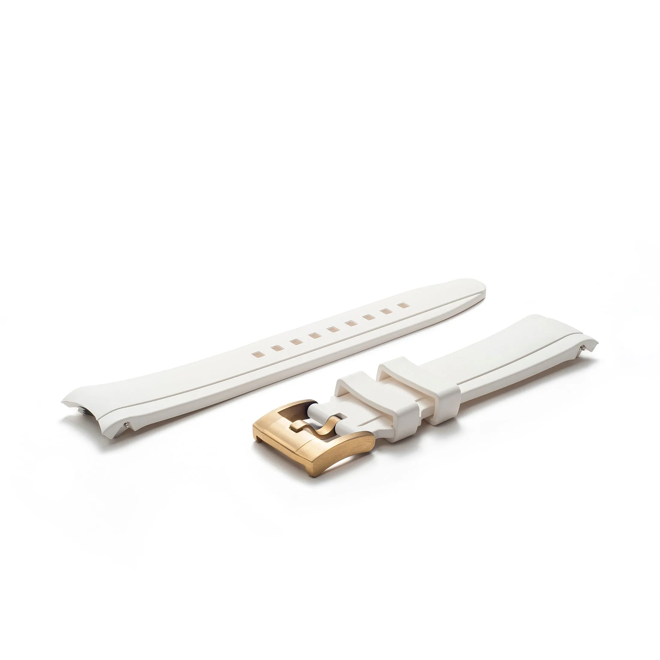 Curved End Rubber Strap for Rolex Explorer II with Tang Buckle