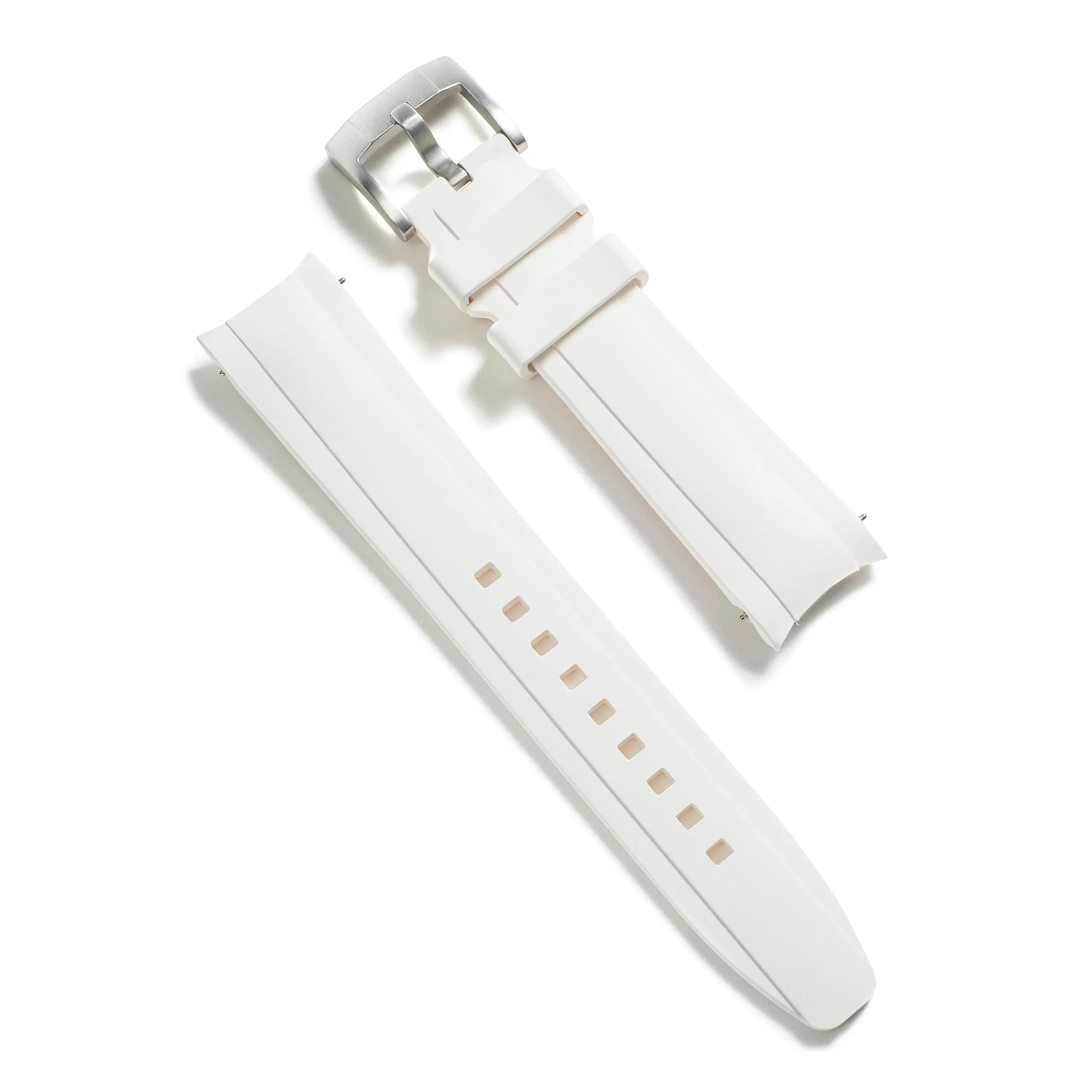 Curved End Rubber Strap for Rolex Explorer II with Tang Buckle