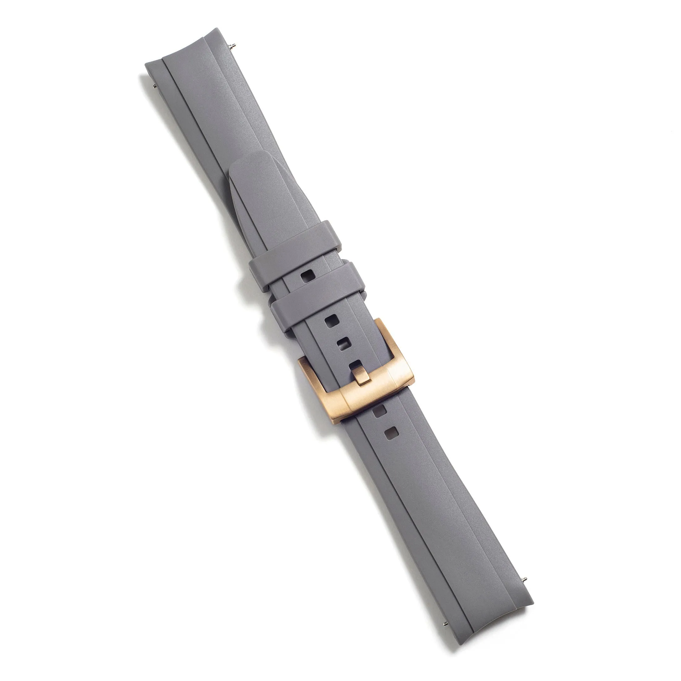 Curved End Rubber Strap for Rolex Explorer II with Tang Buckle