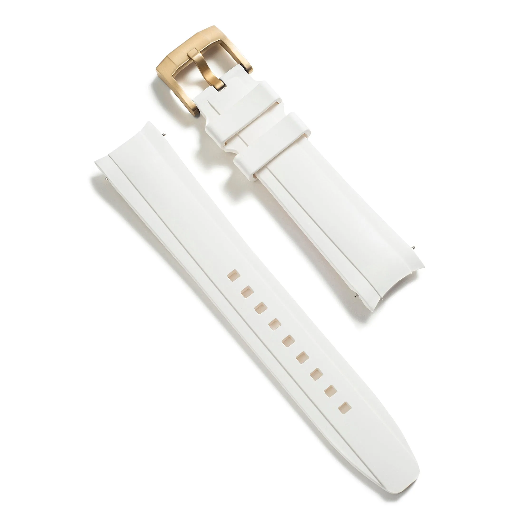 Curved End Rubber Strap for Rolex Explorer II with Tang Buckle