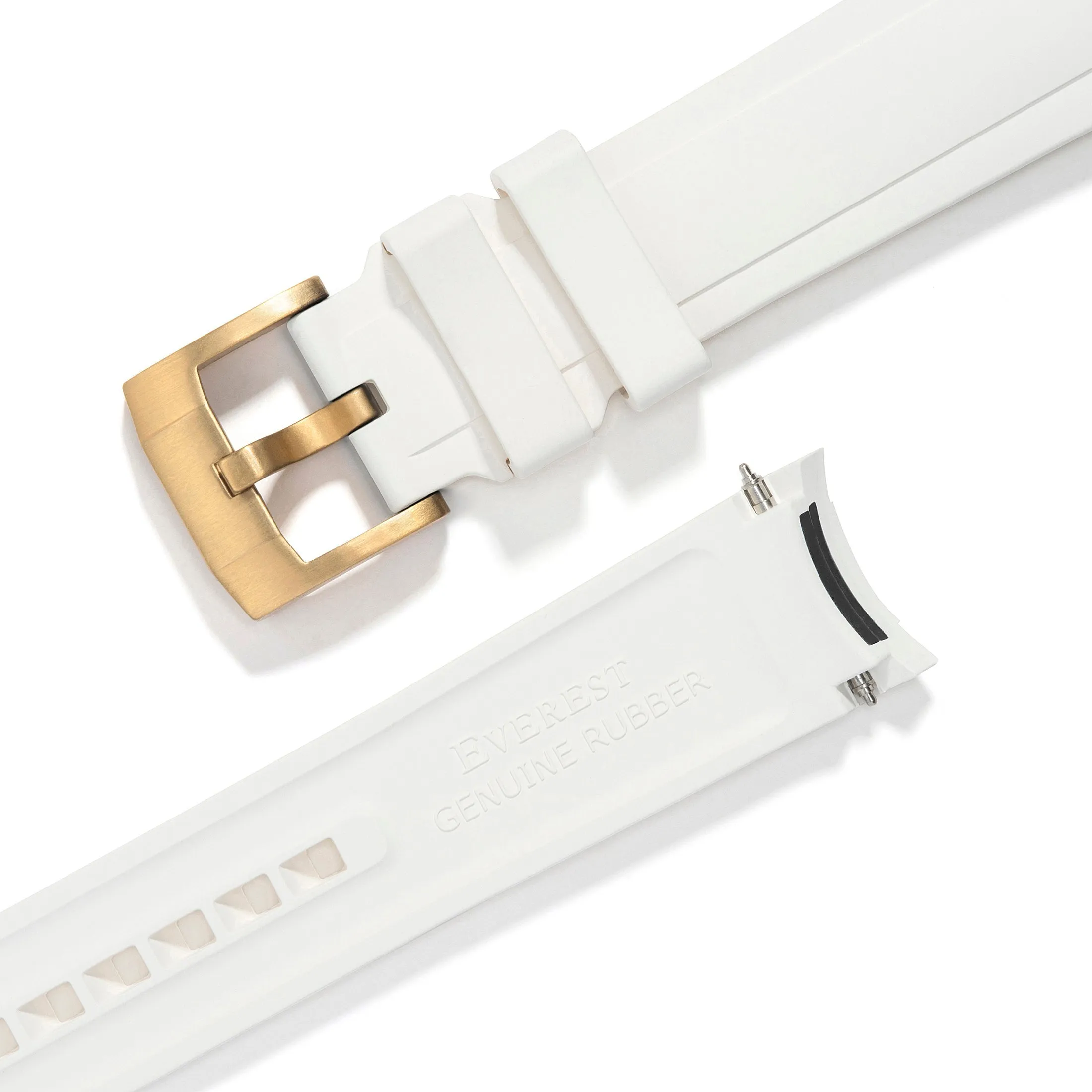 Curved End Rubber Strap for Rolex Explorer II with Tang Buckle
