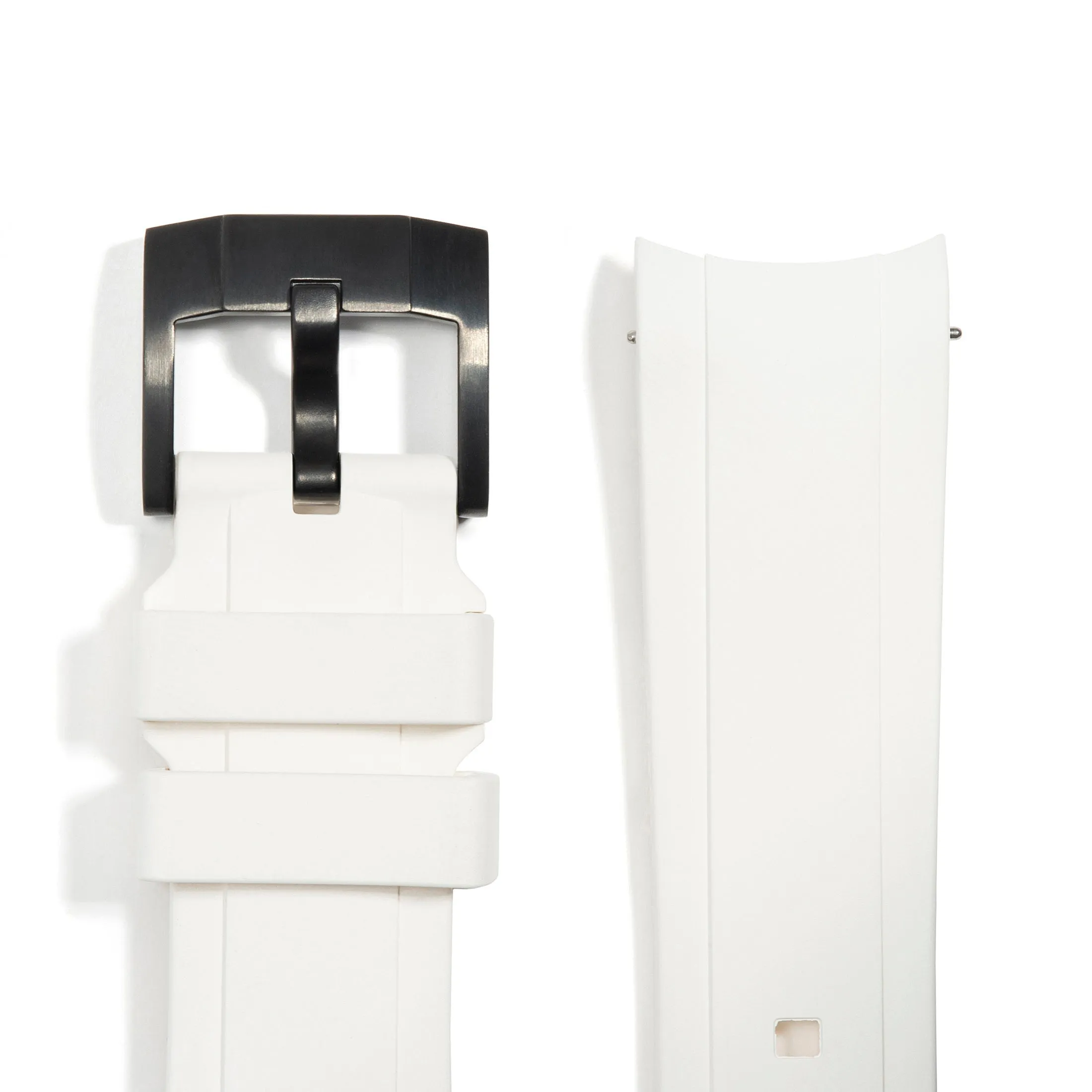 Curved End Rubber Strap for Rolex Explorer II with Tang Buckle