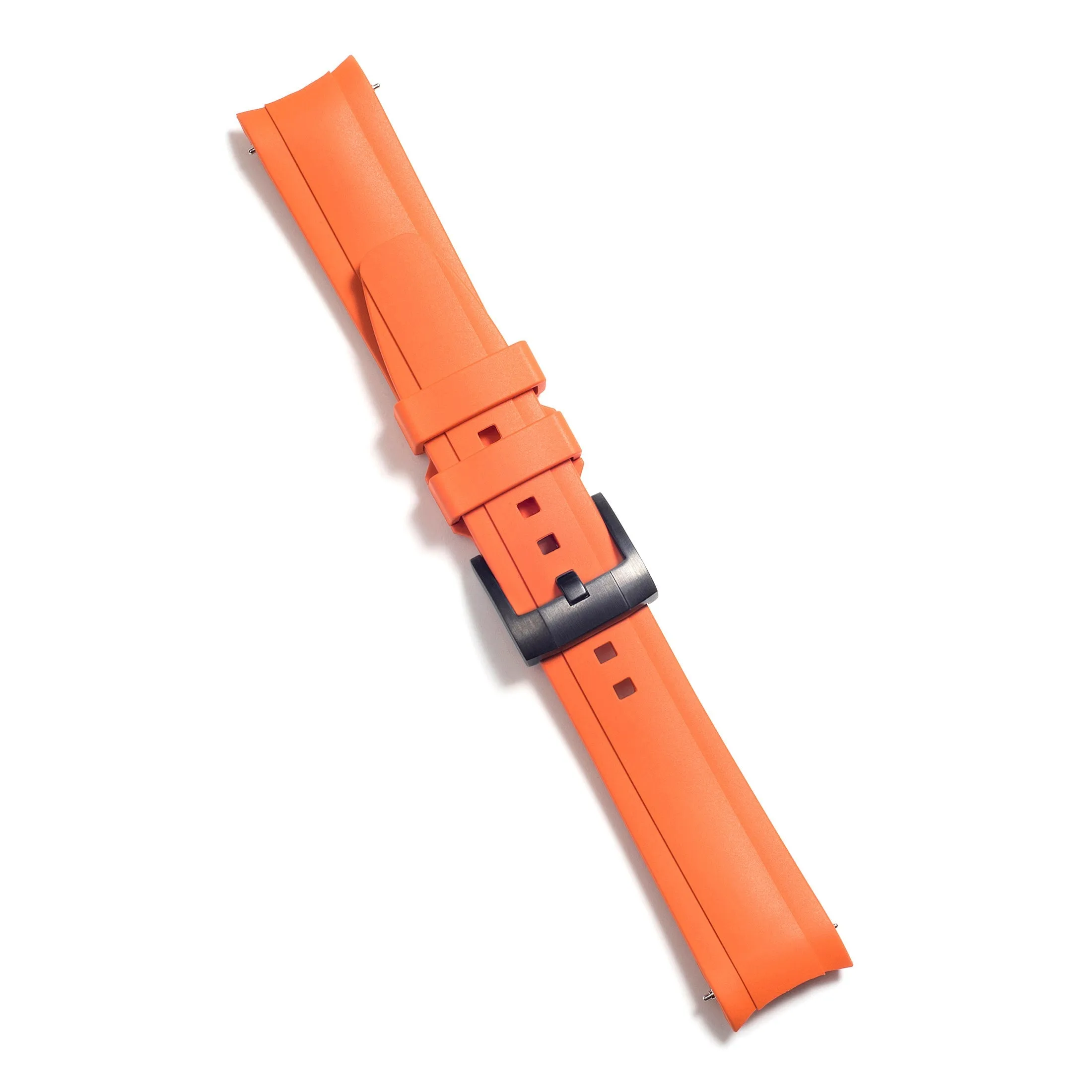 Curved End Rubber Strap for Rolex Explorer II with Tang Buckle