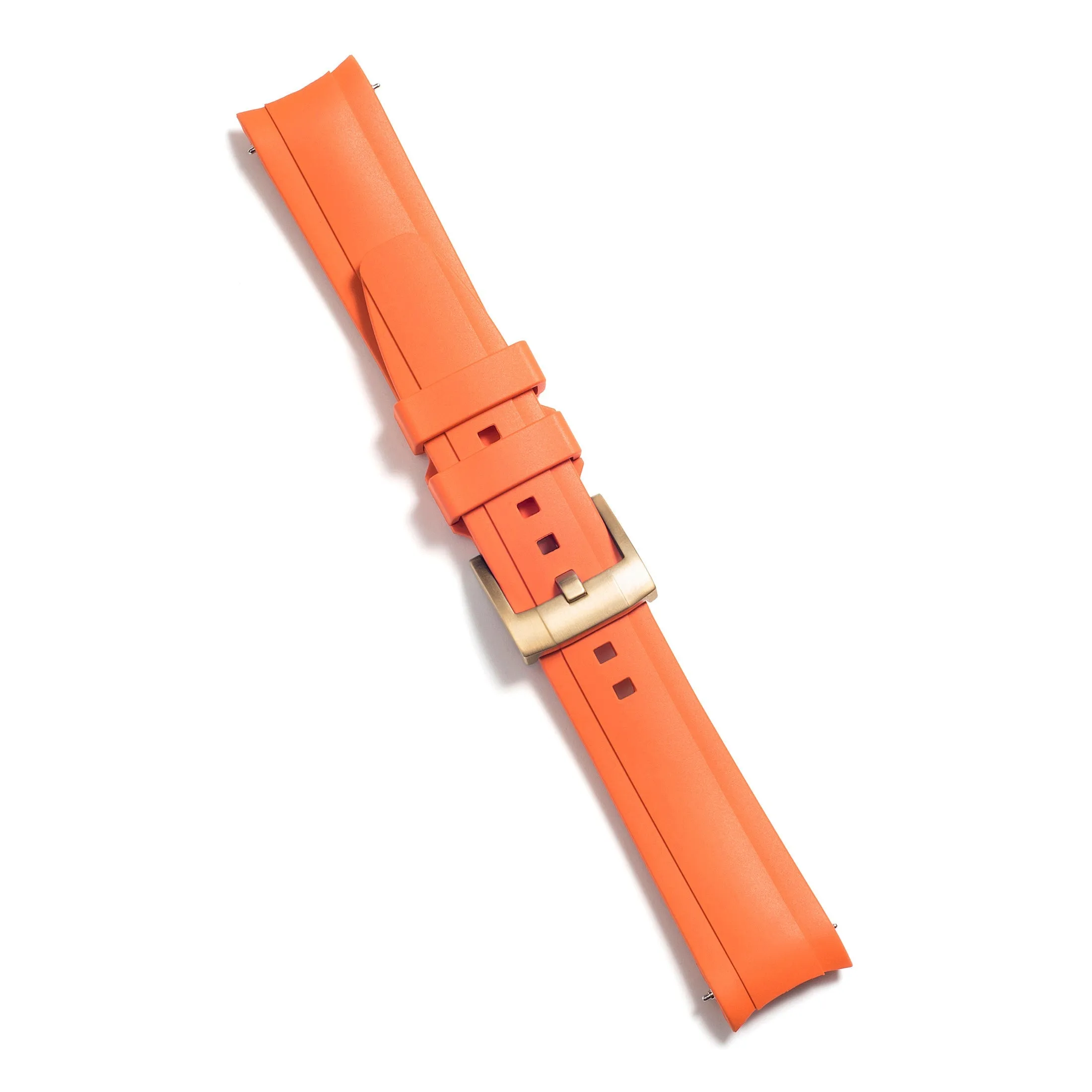Curved End Rubber Strap for Rolex Explorer II with Tang Buckle