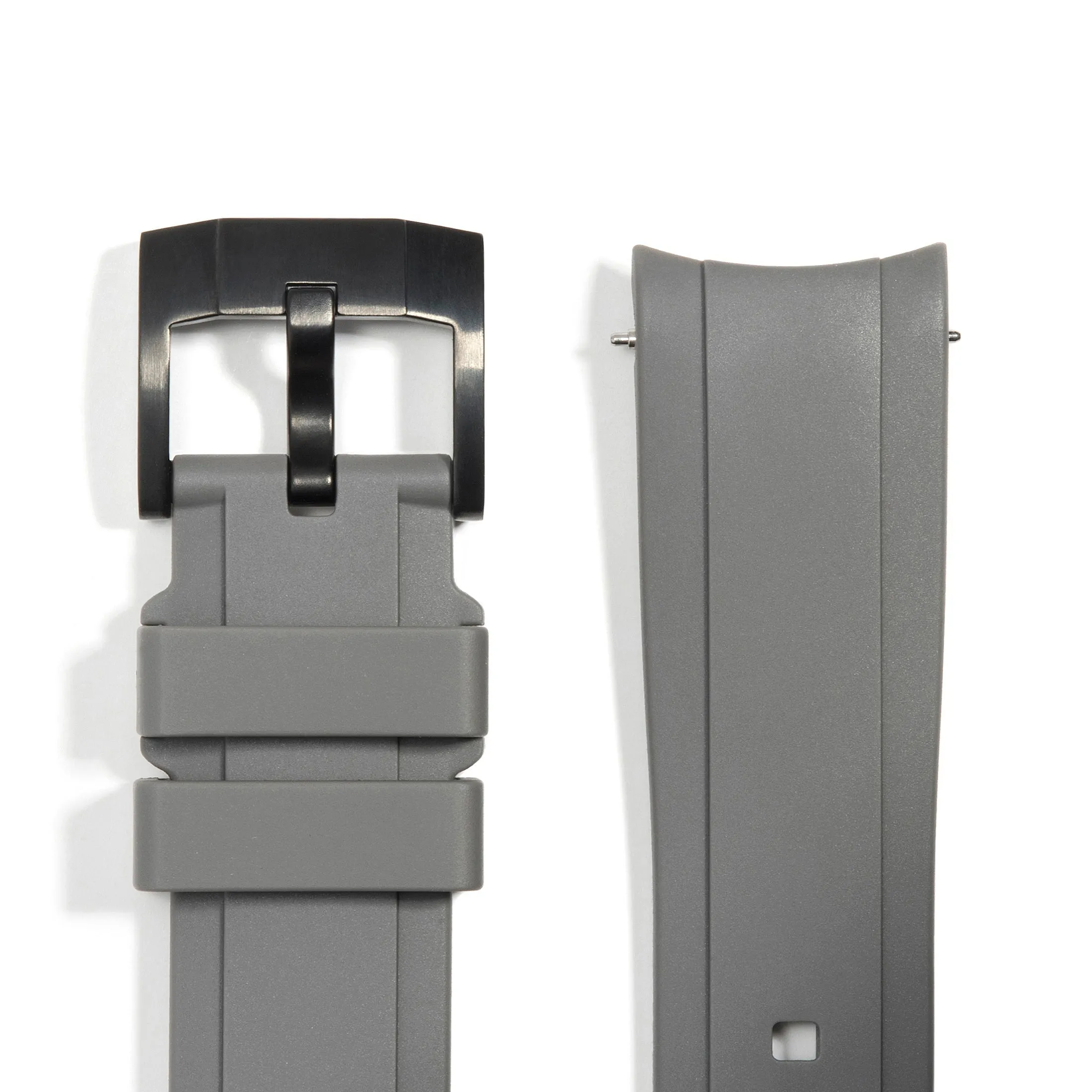 Curved End Rubber Strap for Rolex Explorer II with Tang Buckle