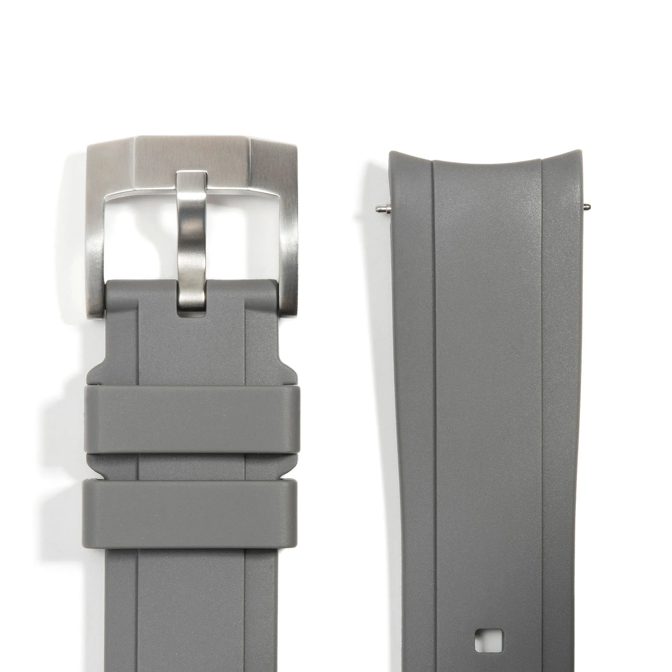 Curved End Rubber Strap for Rolex Explorer II with Tang Buckle