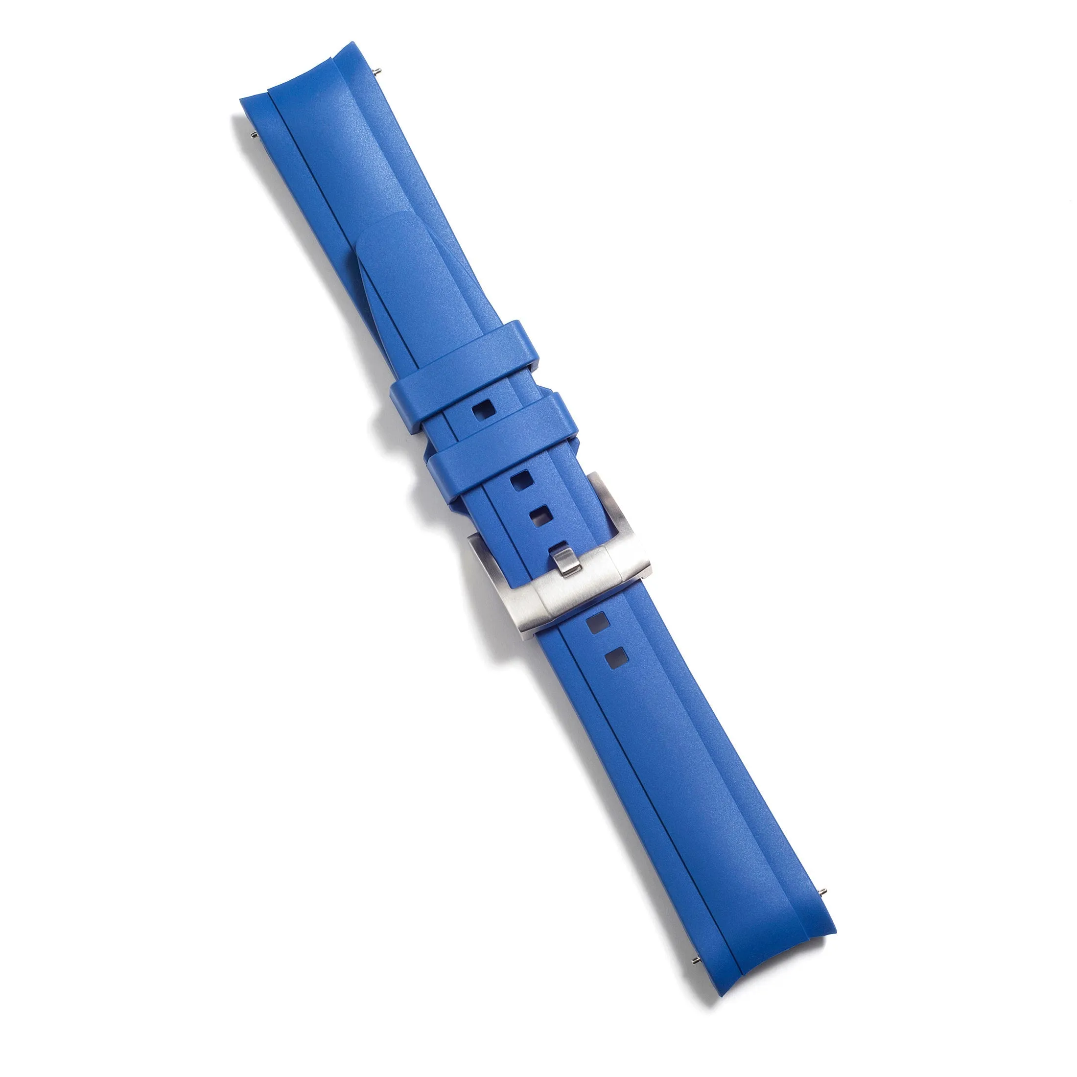 Curved End Rubber Strap for Rolex Explorer II with Tang Buckle