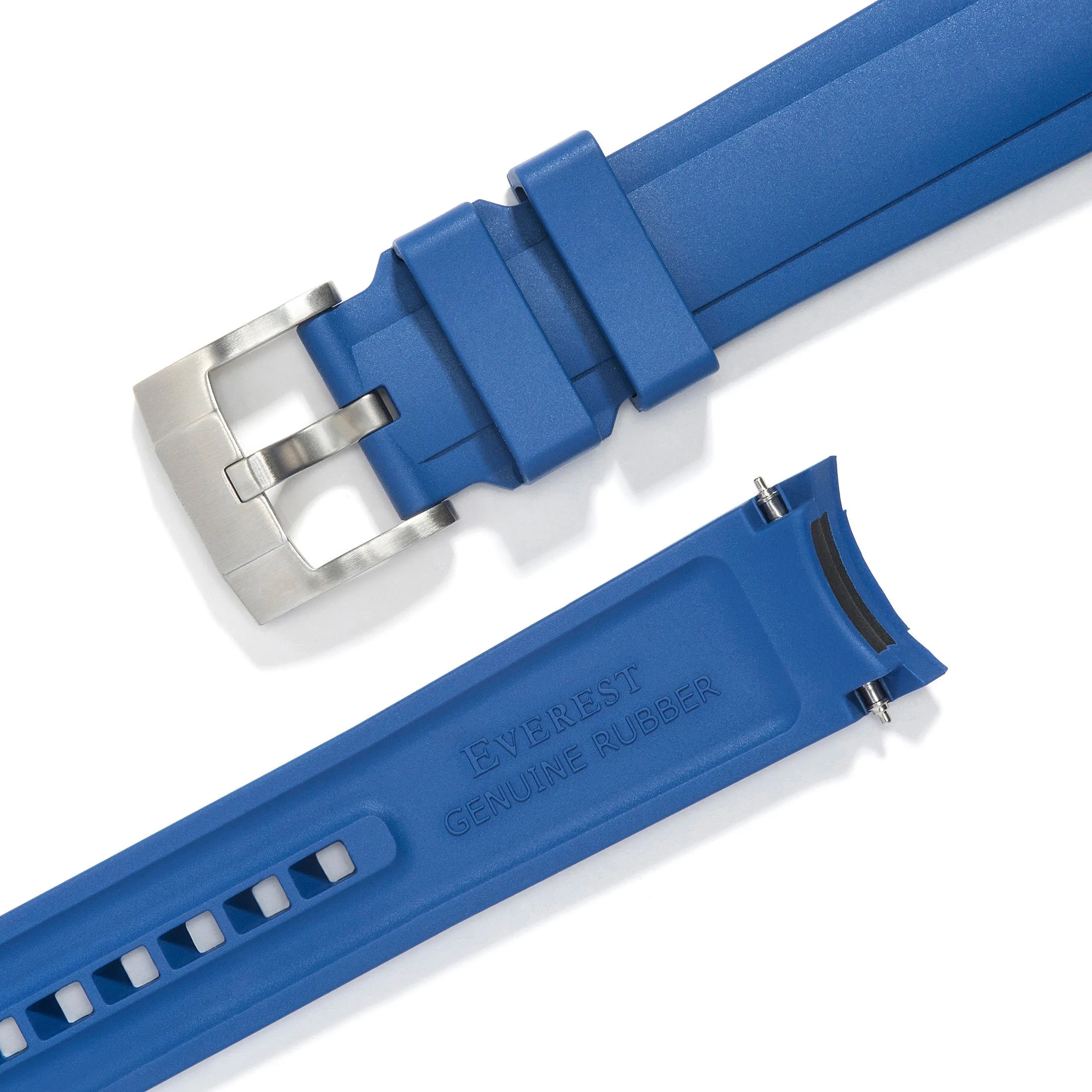 Curved End Rubber Strap for Rolex Explorer II with Tang Buckle