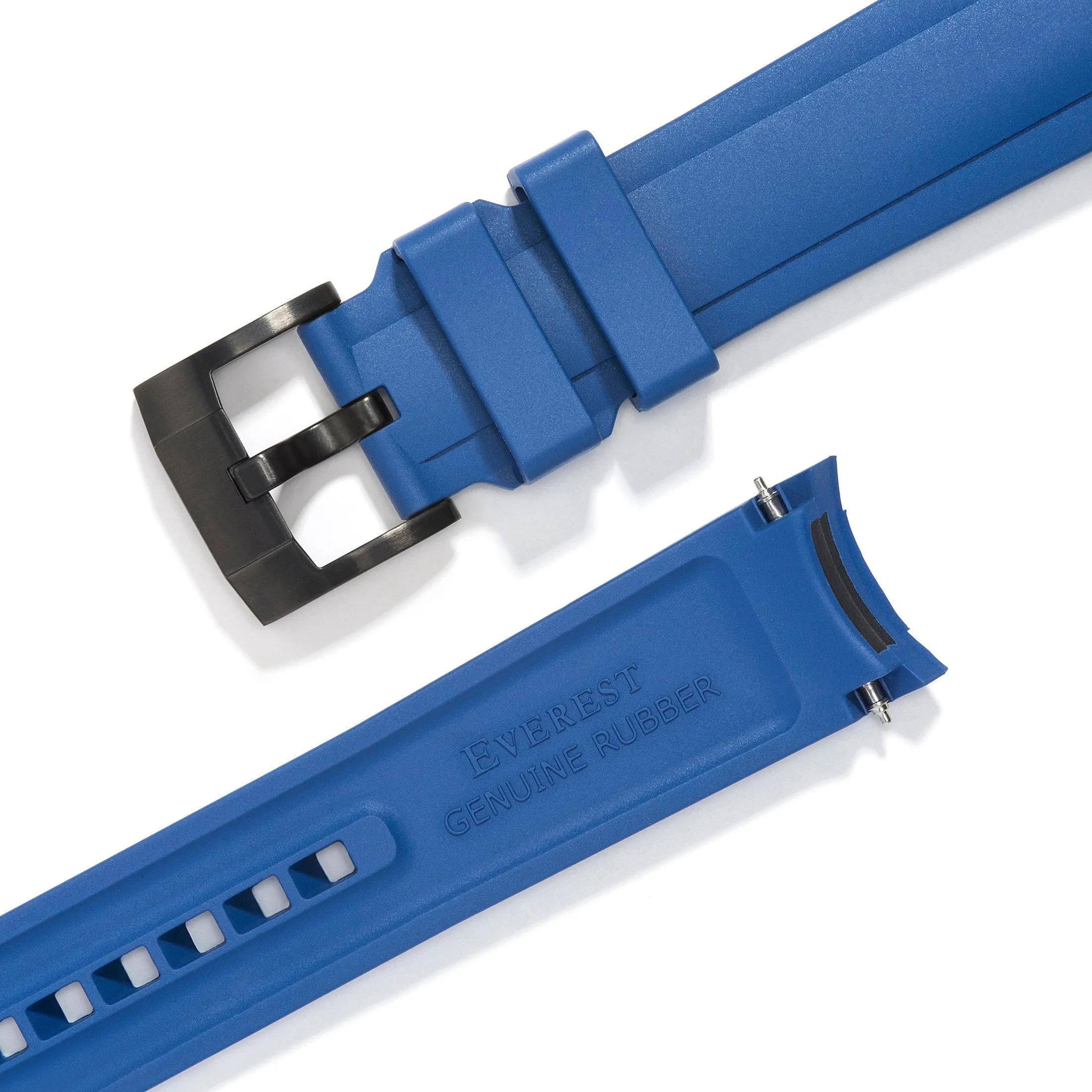 Curved End Rubber Strap for Rolex Explorer II with Tang Buckle