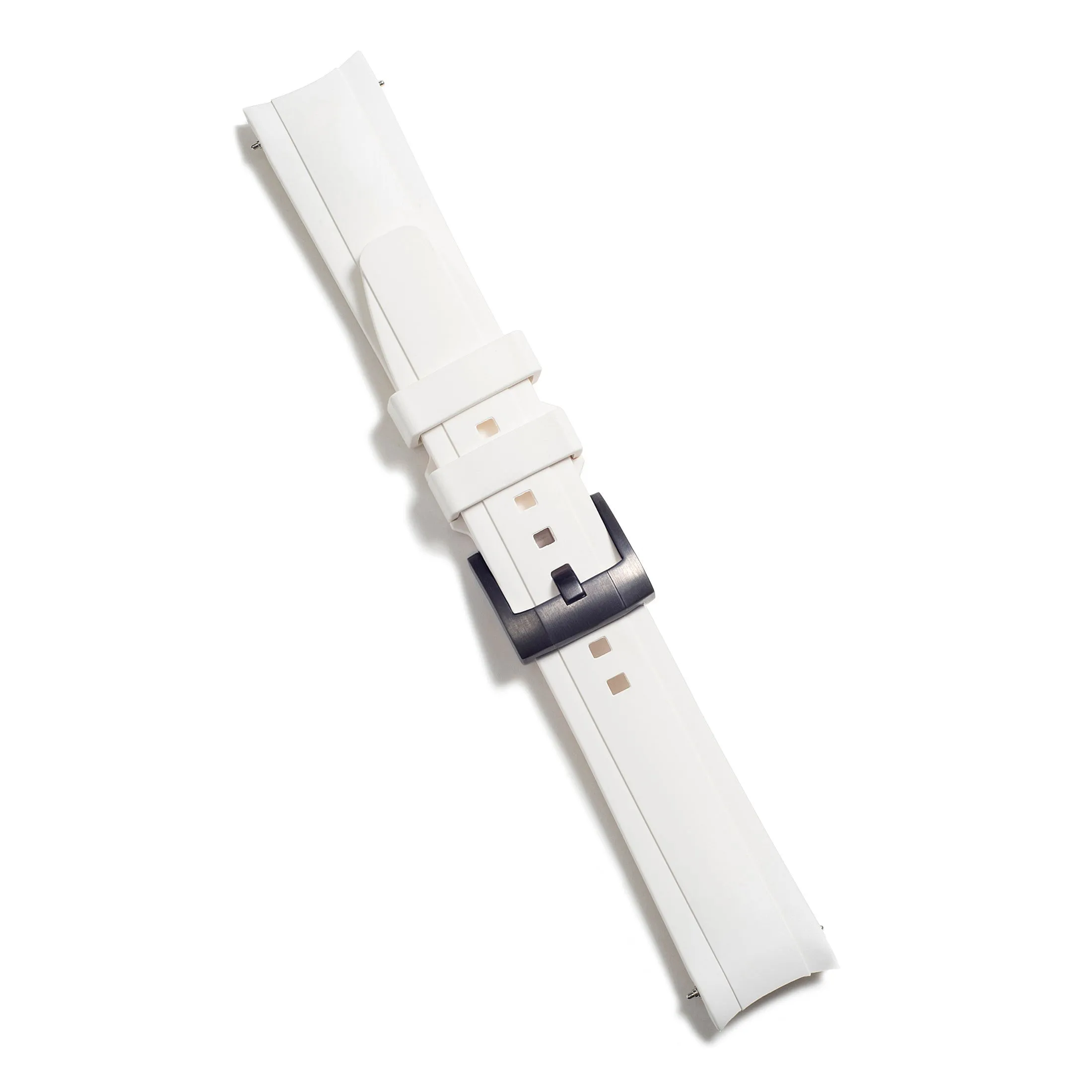 Curved End Rubber Strap for Rolex Explorer II with Tang Buckle